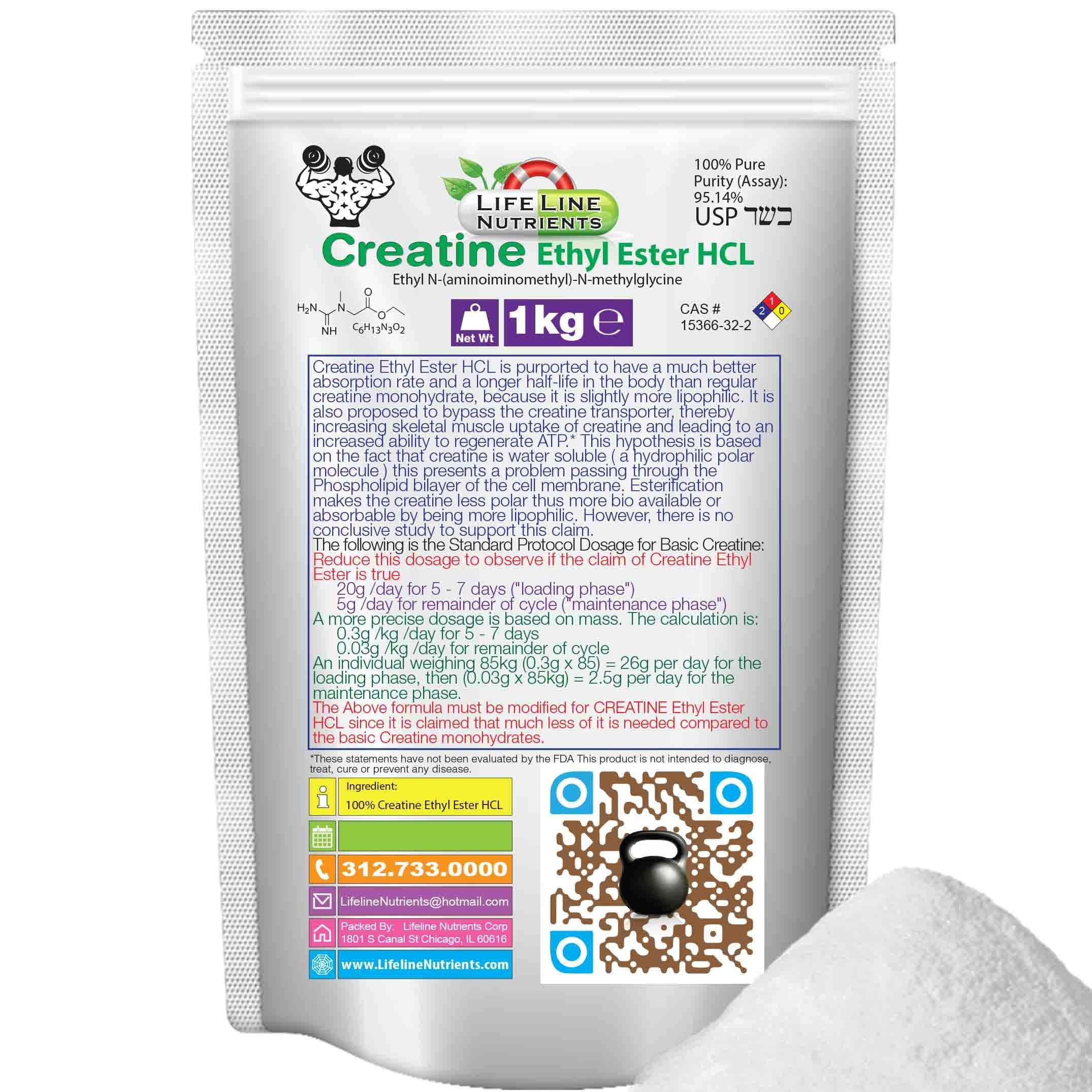 1kg, Creatine Ethyl Ester (Hcl) Hydrocloride - Free Shipping