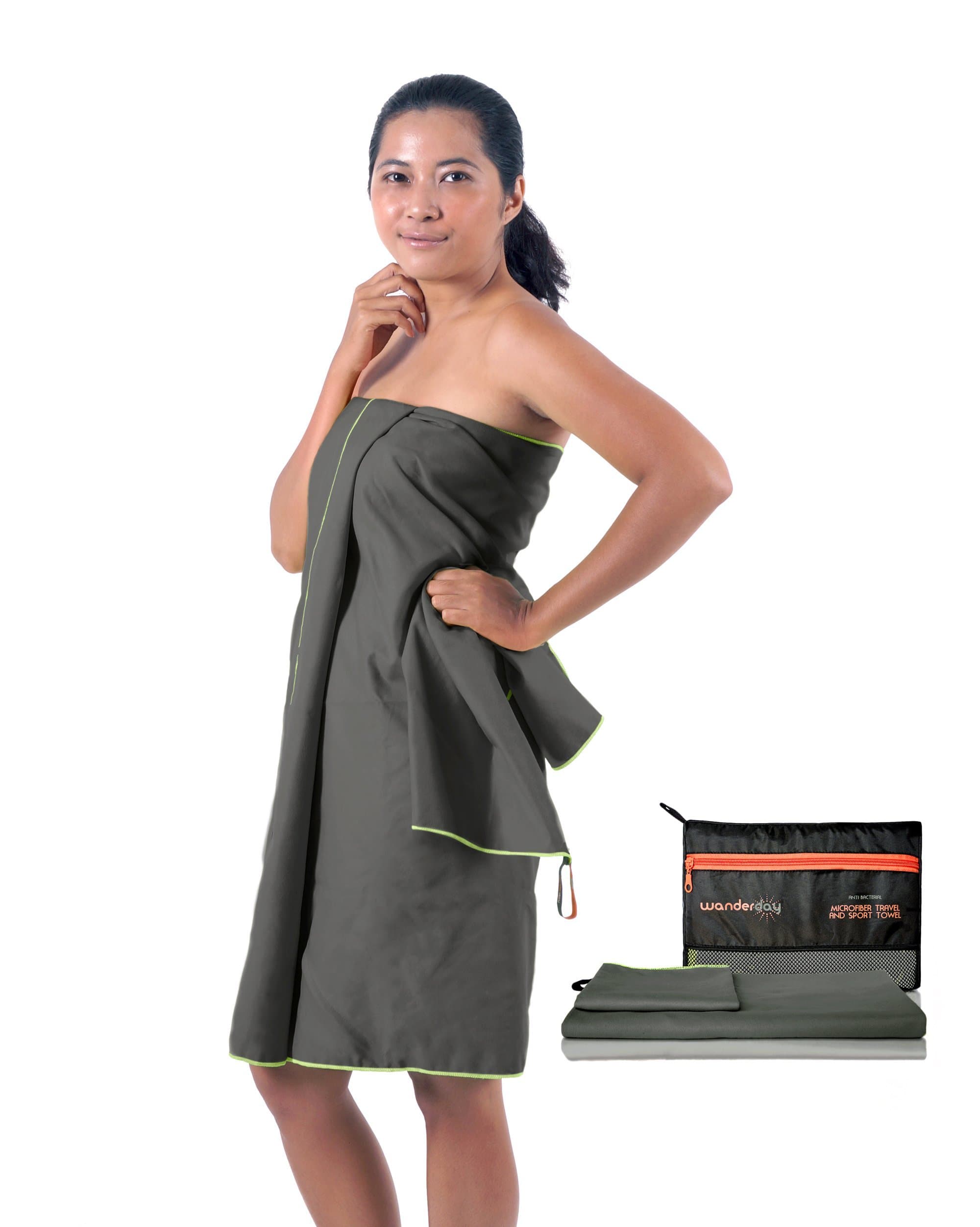 Wanderday Microfiber Towel Set for Camping - Large, Fast Drying – Also Perfect for Travel, Golf, Bowling or Gym