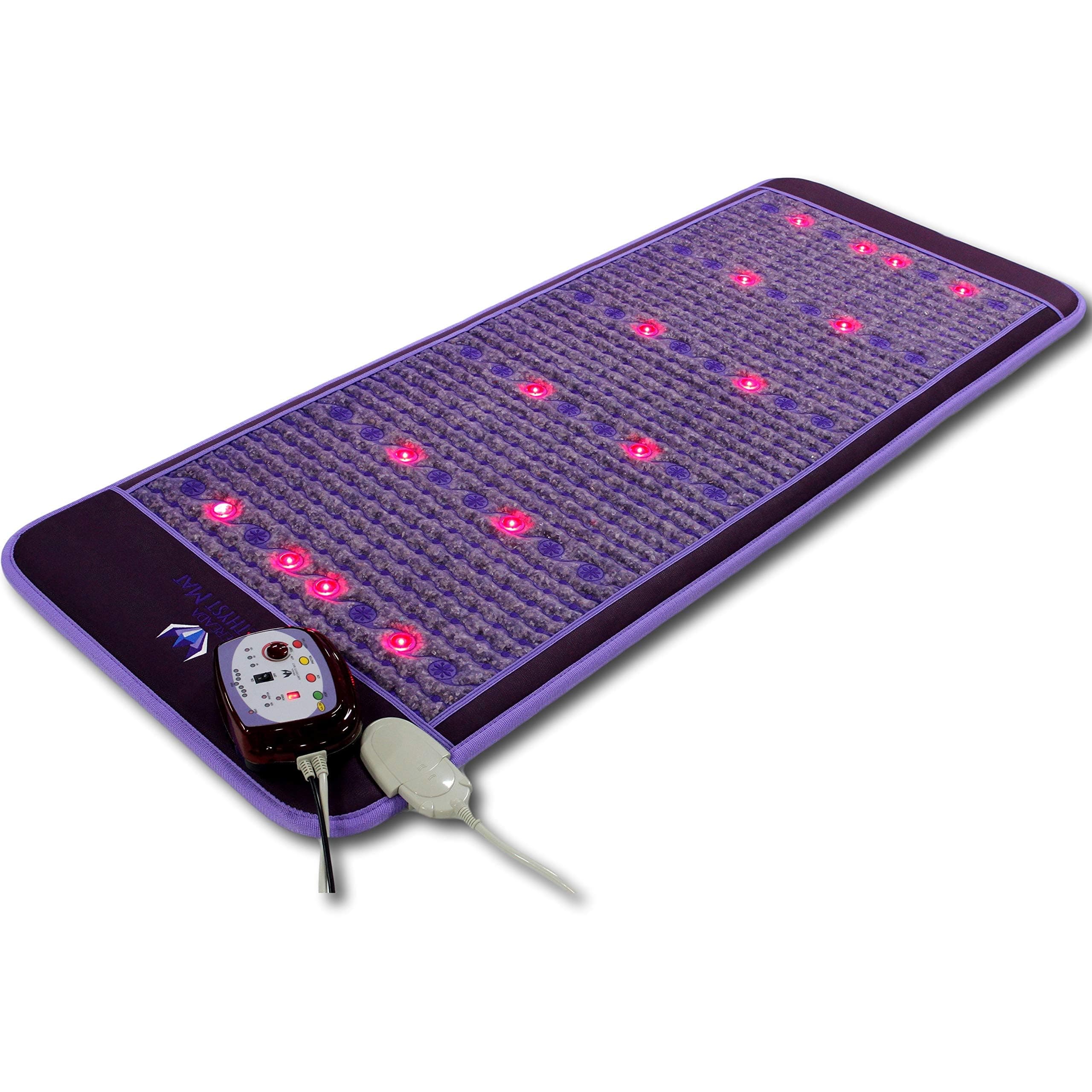 Ereada Infrared Amethyst Mat - Purple Professional 74" L x 29" W (186x72 cm) - 86-158°F (30-70°C) FIR Heat - Natural Crystals - Photon Red Light - Negative Ions - Magnetism - Original Manufacturer