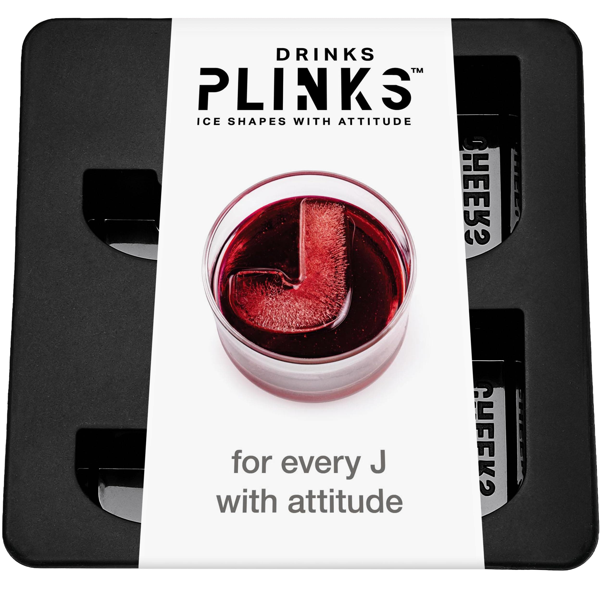 DRINKSPLINKS Letter J Personalized Ice Cubes Mold With Initials. Custom Ice Cube Trays are Thoughtful Customized Gifts, Fun Cocktail Accessories, Monogram Whiskey and Bourbon Gifts for Men and Women