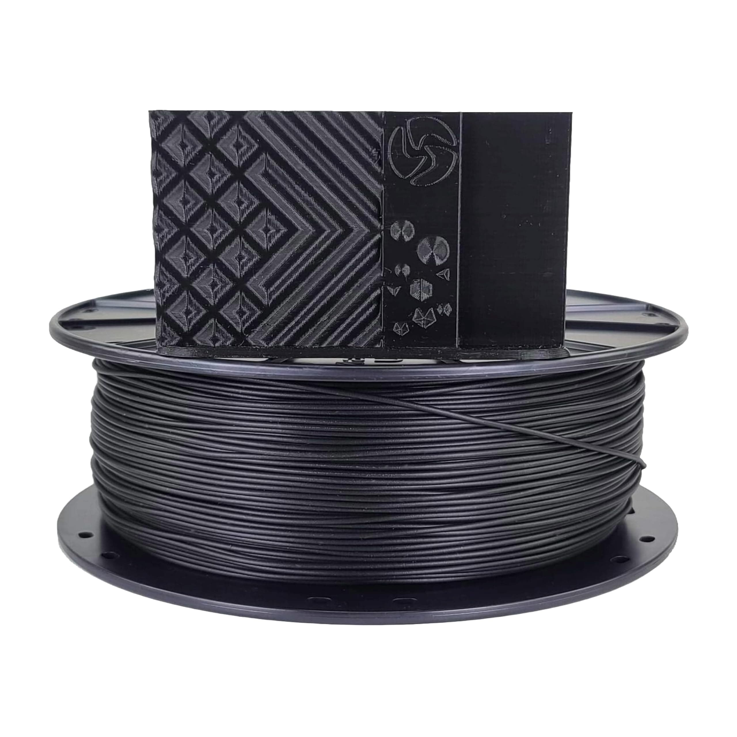 3D Fuel Pro PLA (PLA+) 3D Printing Filament, Made in USA with High Impact Strength & Dimensional Accuracy +/- 0.02 mm, 1 kg (2.2 lbs) 1.75mm Spool in Midnight Black