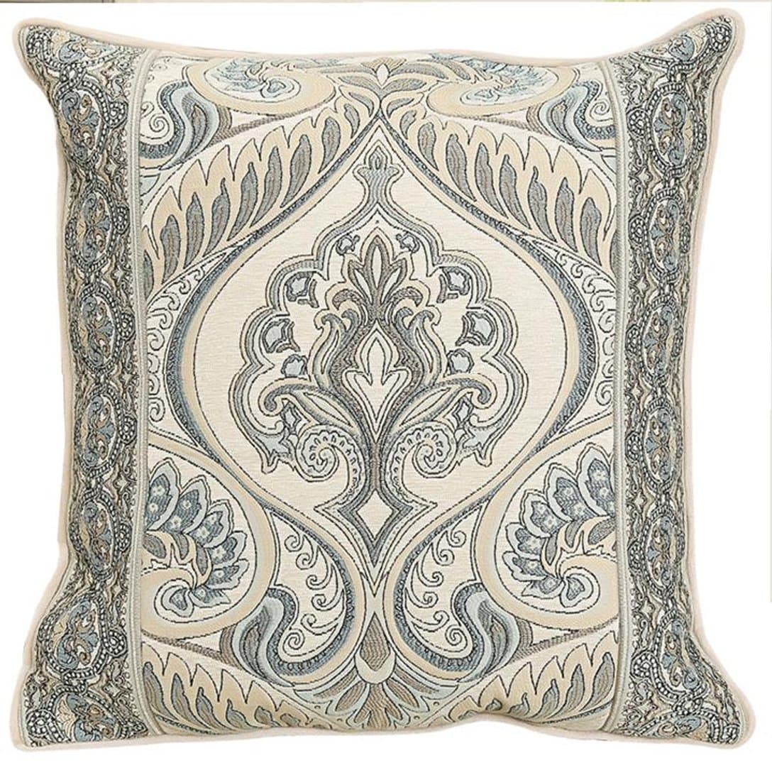 Sideli Luxury Chenille Jacquard Sofa Cushion Cover Throw Pillow Cover(1pcs ) (Fsd Green, 20"x20" Cushion Cover)