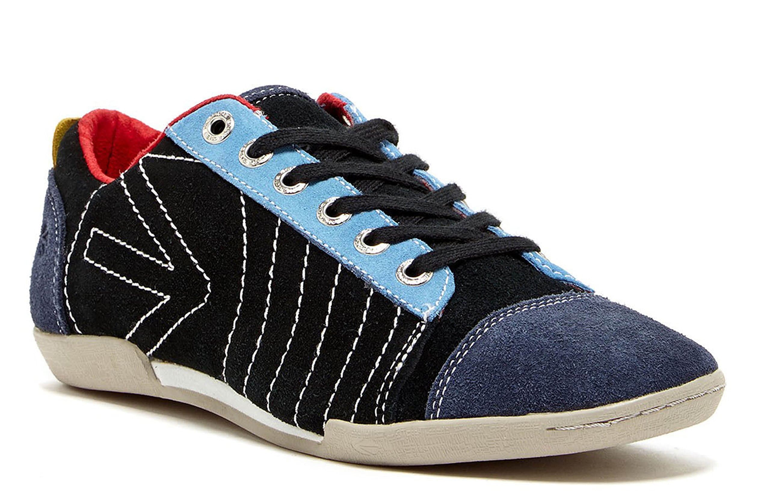 Energie Maxim Embroidered Suede Sneakers Men's Shoes sz 12 Black/Navy
