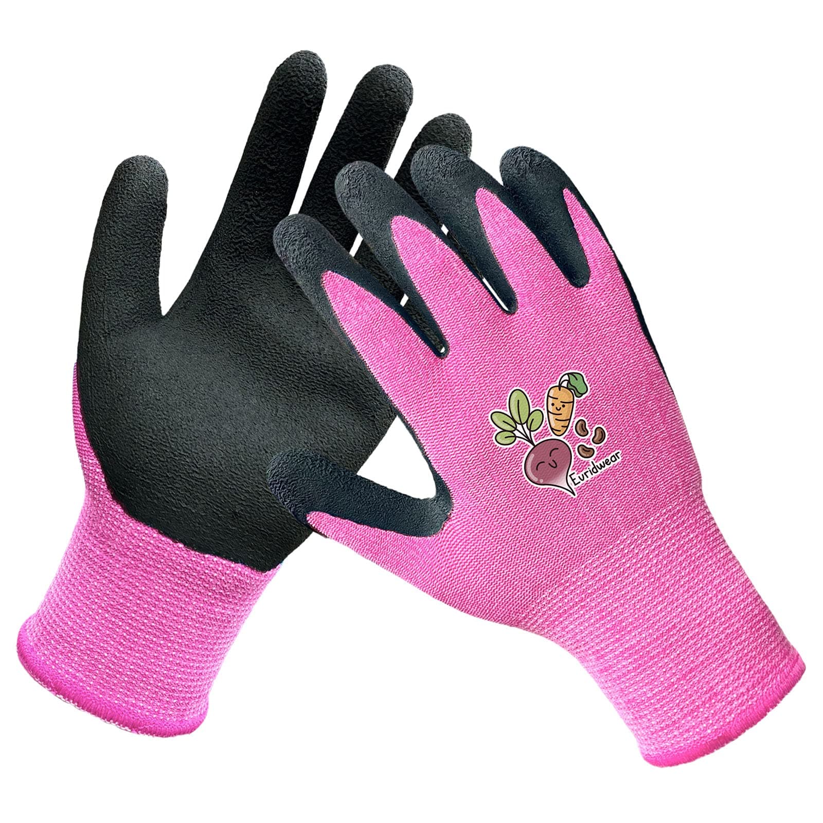 EvridWear Kids Gardening Gloves for Boys Girls Outdoor Yard Work,Planting((3-12 years)