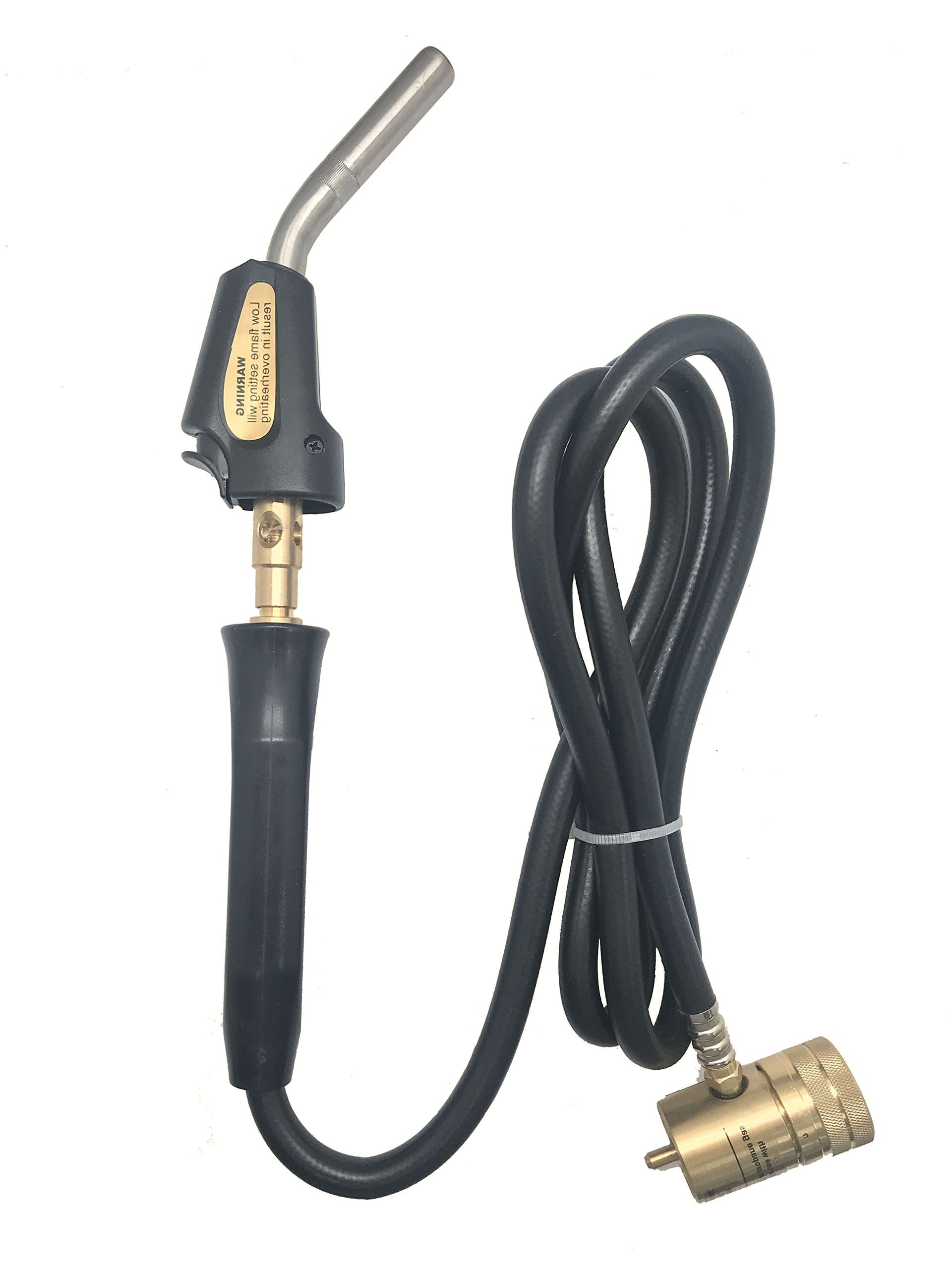 All Splendid Self-Lighting Adjustable Swirl Flame Heavy-Duty Trigger-Start MAPP Propane Blow Torch (Stainless Steel Tip OD 0.4 in (9.8 mm), With 5 Ft./1.5 m hose)