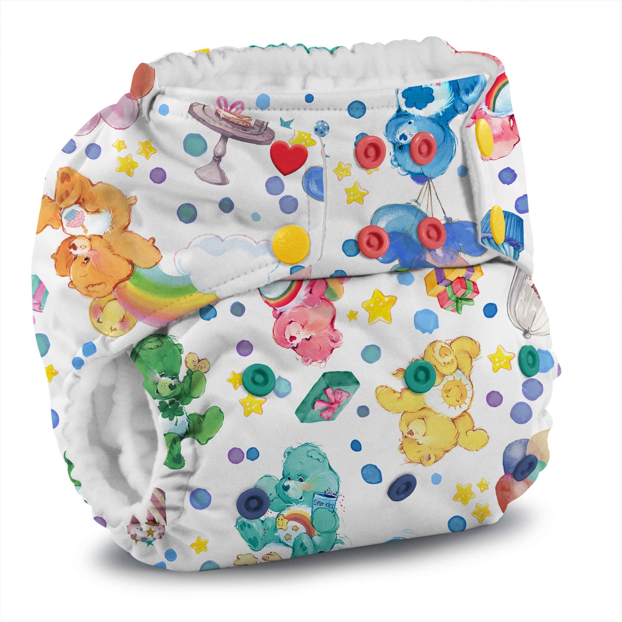 Rumparooz One Size Cloth Pocket Diaper Snap - Care Bears Birthday