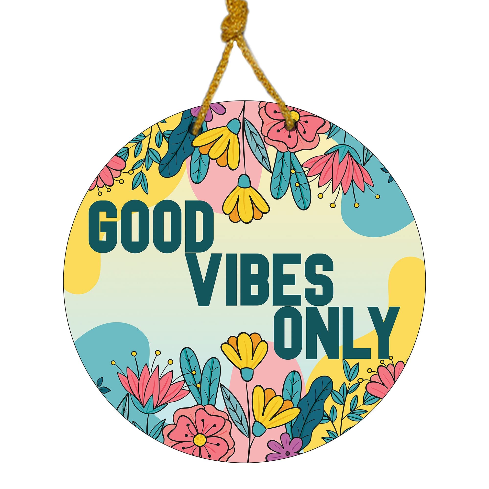 Wooden Wall Hangings | Home Decor Items stylish living room | Decorative items for home | Home Decoration Items | Wall decor / room decor items for living room / Bedroom - Good Vibes Only