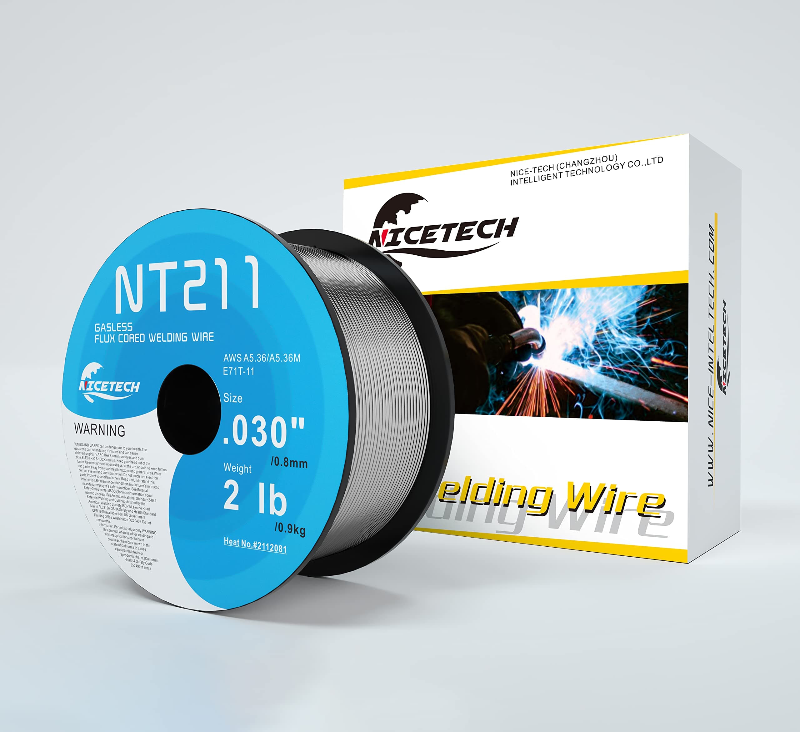 Gasless Flux Cored Welding Wire, Carbon Steel, All Positions Arc Welding, E71T-11 .030-Diameter, 2 Pounds, Silver