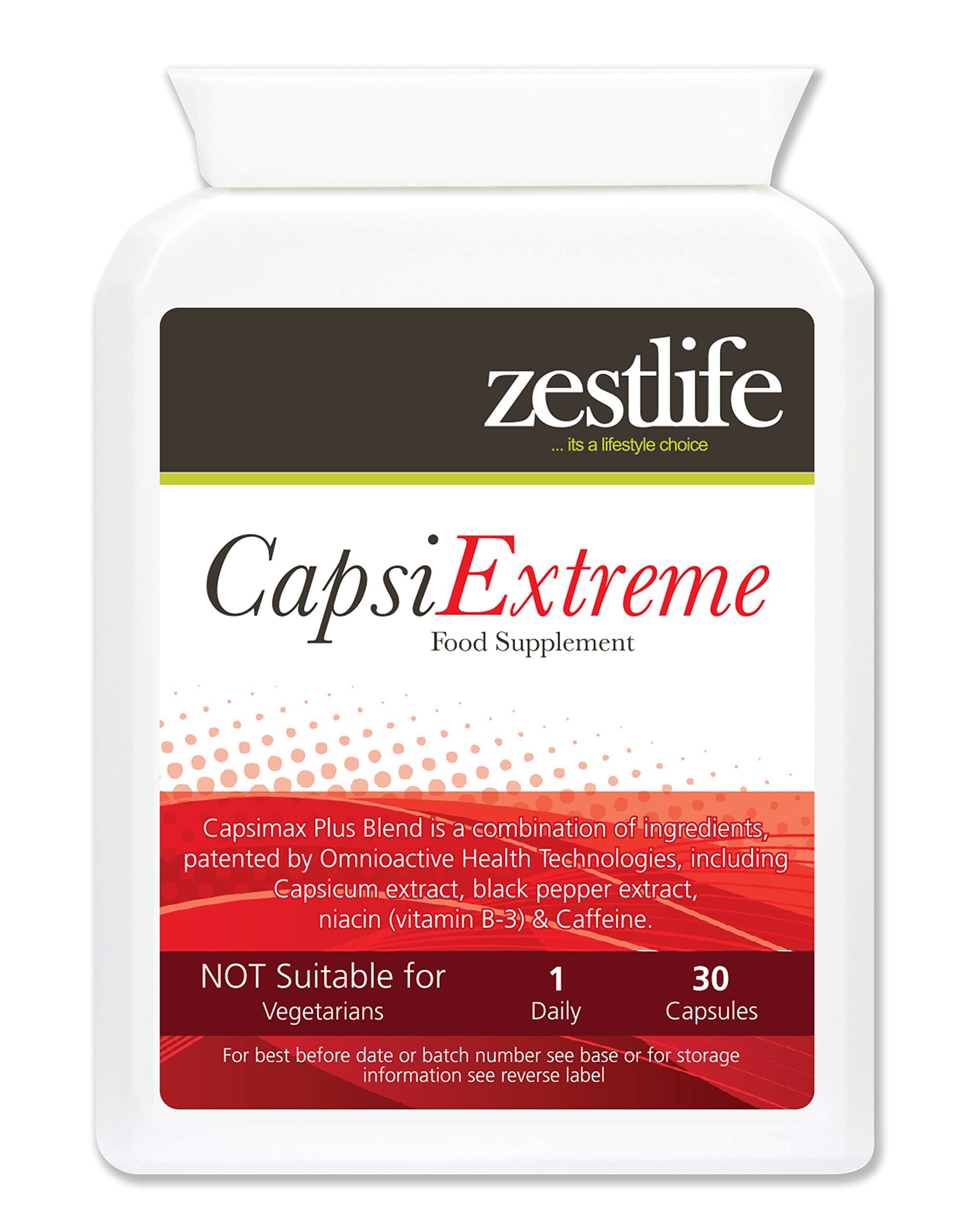 Zestlife CapsiMax Plus 30 Capsules Fat Burner | Burn More Calories - Before - During - After Exercise