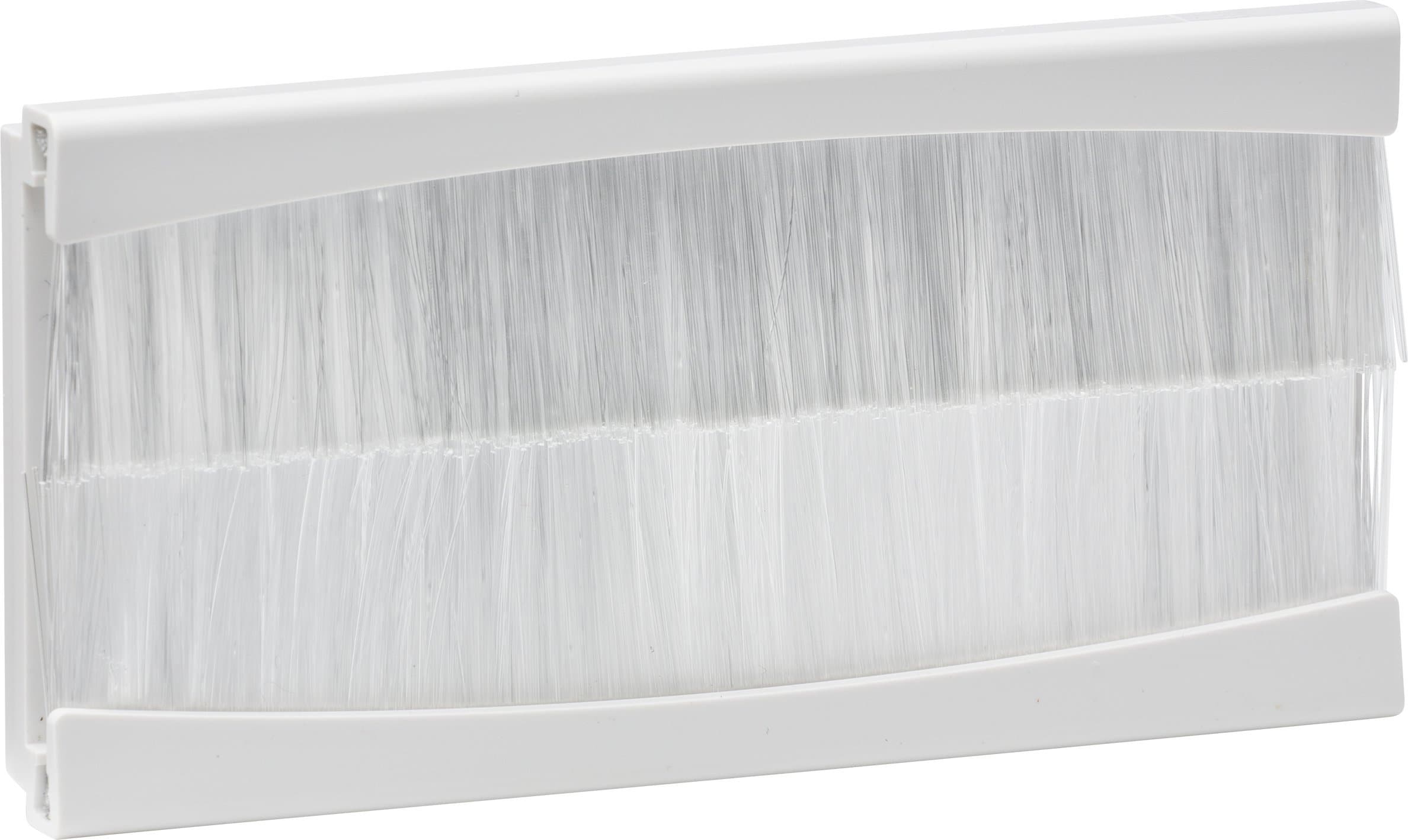 ML978 - WHITE 100MM x 50MM CABLE MANAGEMENT BRUSH MODULE IDEAL FOR FLAT PLATE/SCREWLESS/METAL CLAD MODULAR FACEPLATES