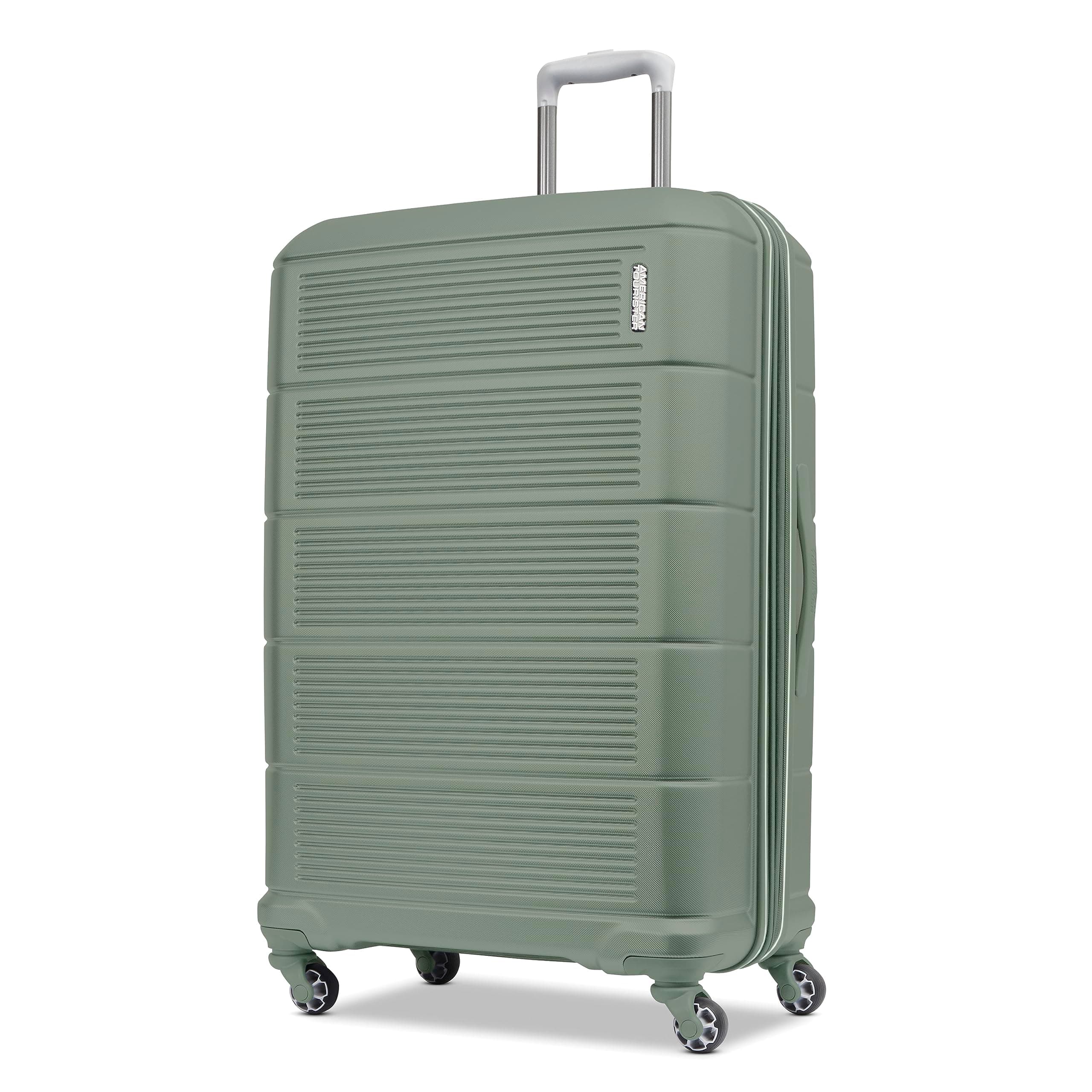 Stratum 2.0 Expandable Hardside Luggage with Spinner Wheels, Checked-Large, Jade Green