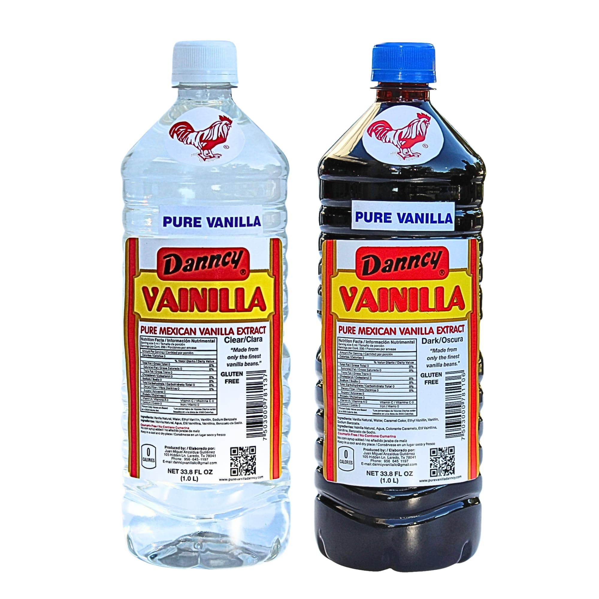 Vanilla Dark & Clear 33 oz 2 Pack – Authentic Mexican Vanilla Flavor