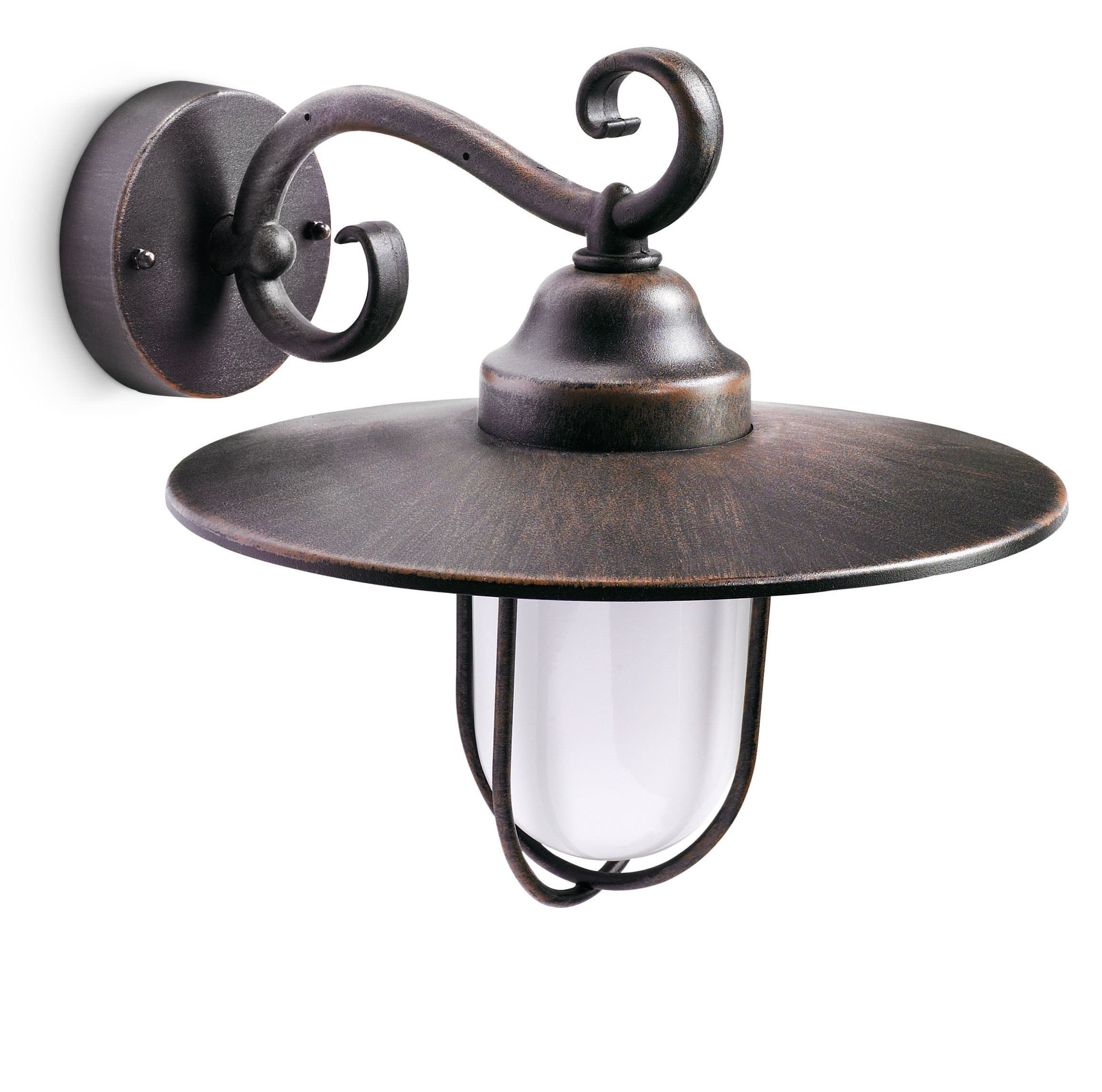 Philips myGarden Pasture Outdoor Wall Light, Rust (Includes 1 x 53 W E27 Bulb)