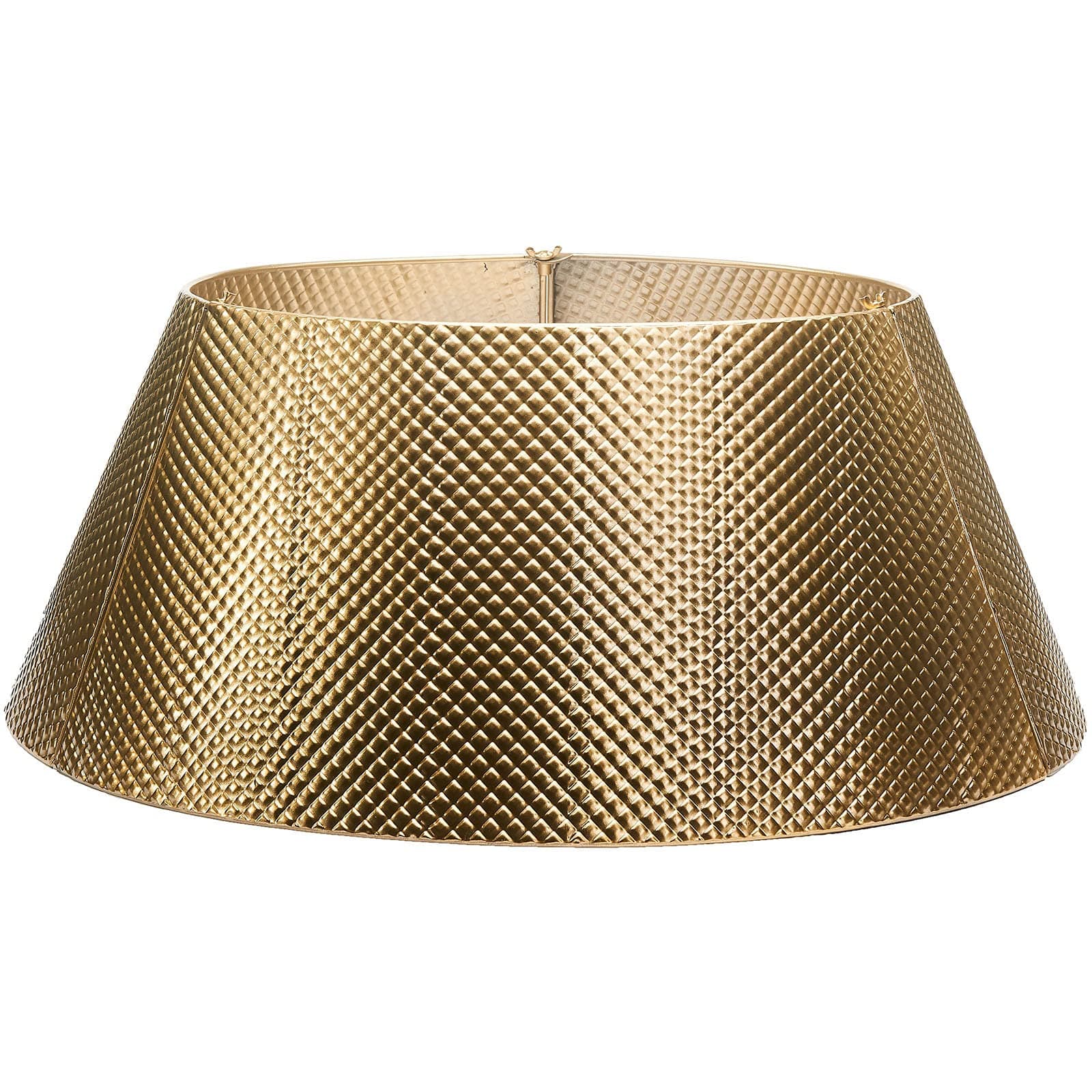 WeRChristmasLarge Quilted Metal Tree Collar, Gold, 71 cm