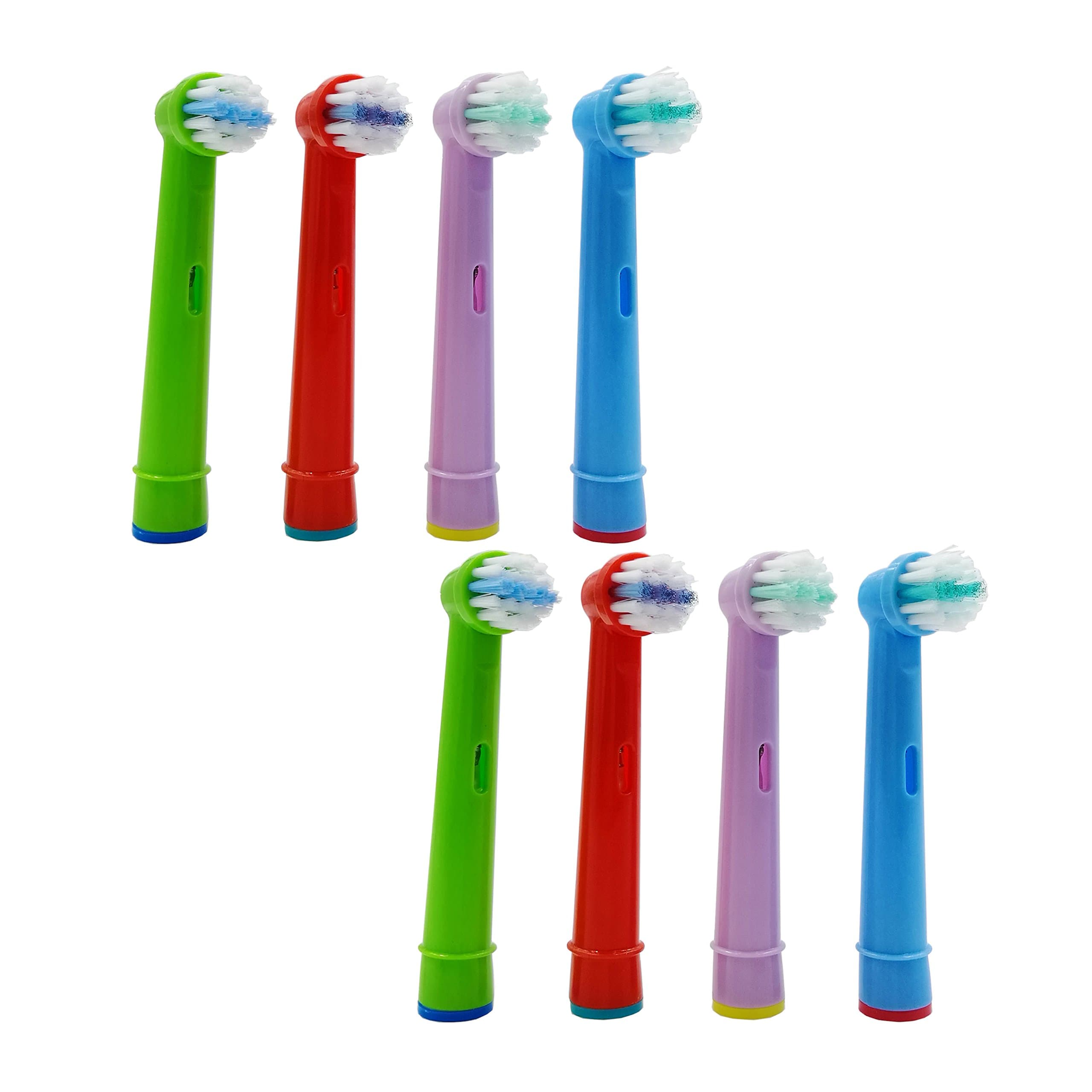 8Pcs Replacement Kids Children Tooth Brush Heads Compatible with Stages Power Kids EB-10A (EB10-4) Pro-Health Stages Electric Toothbrush Oral Care Professional Care SmartSeries/TriZone