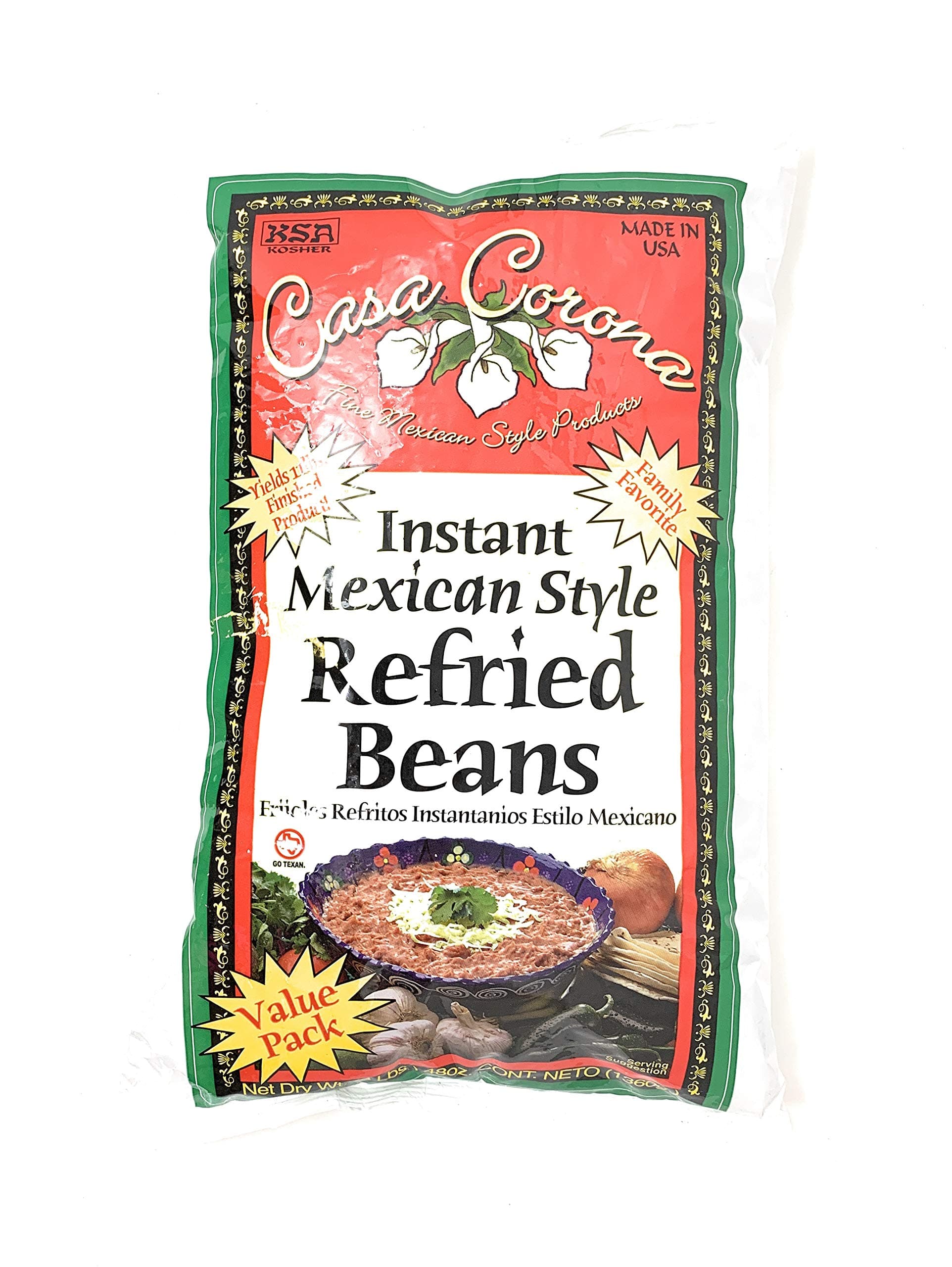 Instant Mexican Style (Refried Beans 3lb Bag)