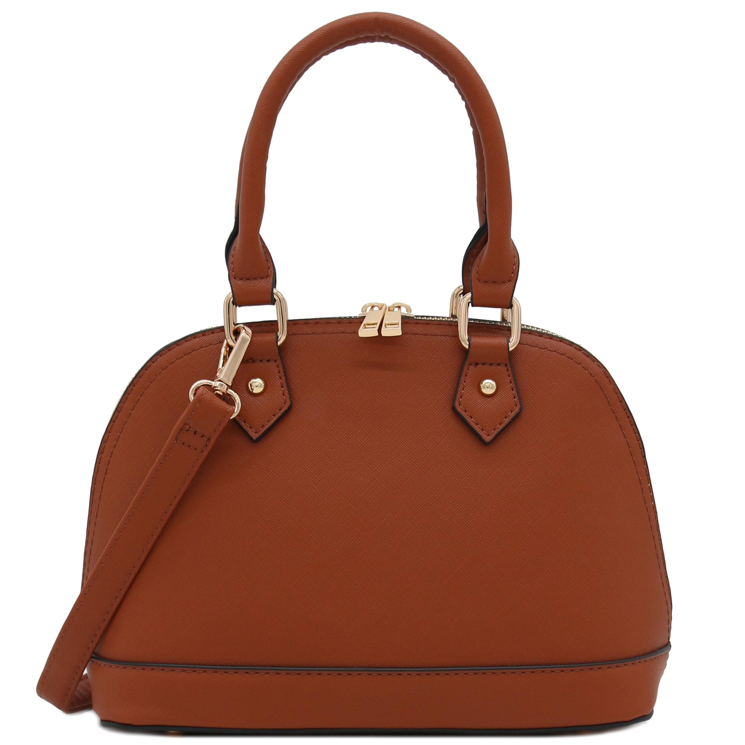 Zip-Around Saffiano Classic Dome Satchel