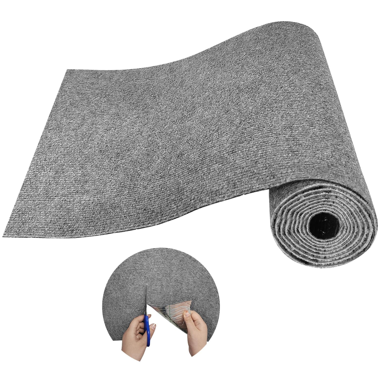 Trimmable Cat Scratching Post Carpet Covered 78.7”x15.8” Self-Adhesive Cat Tree Shelves Replacement Parts Mat Cat Scratcher for Cat Tree Shelf Shelves Steps Couch Furniture DIY Protector