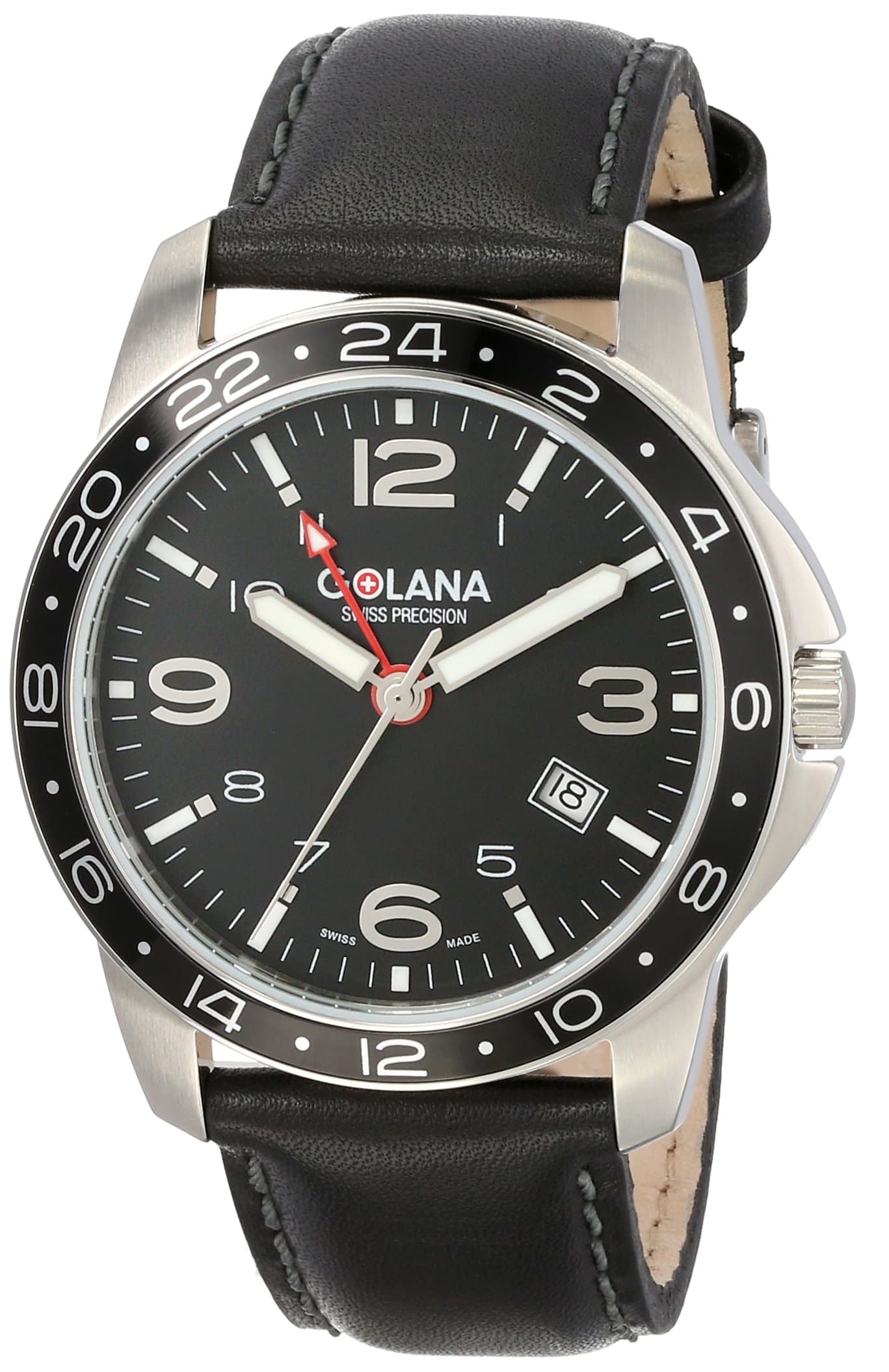 Golana Aero Pro Swiss Made Dual Time Zone Mens Watch AE300.1