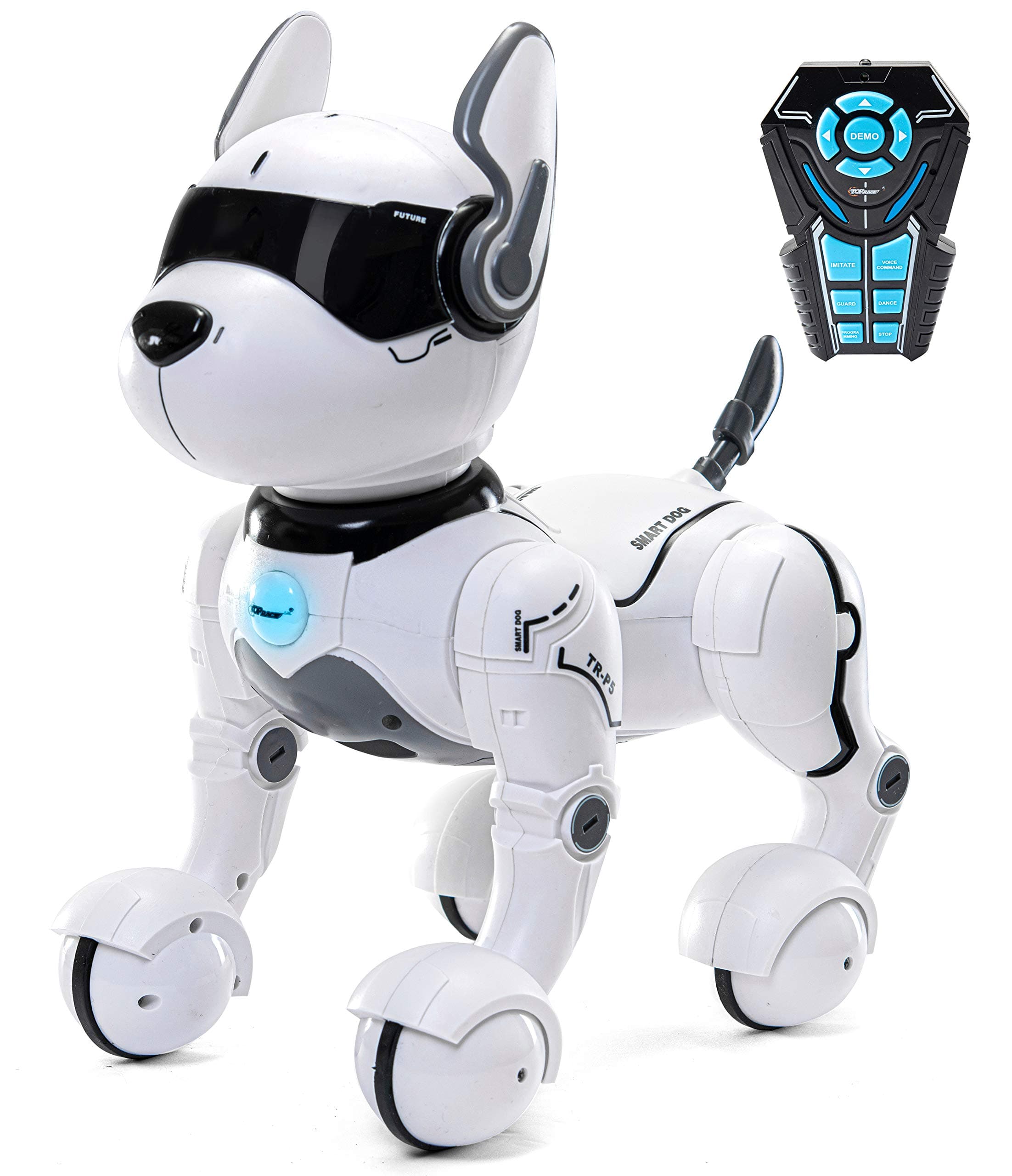 Top Race Remote Control Robot Dog Toy, Robots for kids, Rc Dog Robot Toys for Kids 2,3,4,5,6,7,8,9,10 year olds and up, smart & Dancing Robot Toy, Imitates Animals mini Pet Dog Robot