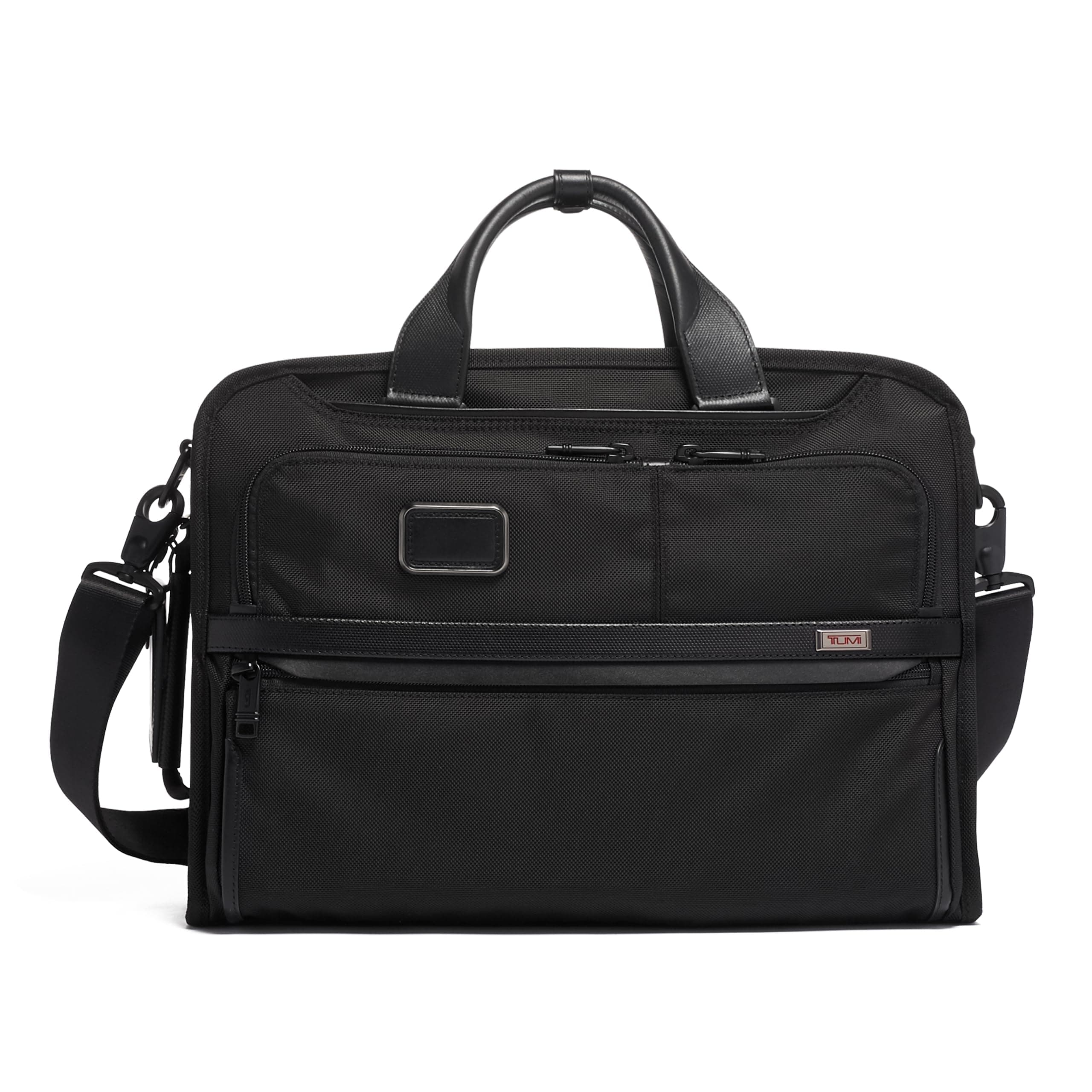 Alpha Slim Three Way Briefcase - Versatile Travel Laptop Briefcase, Laptop Backpack, Laptop Tote Bag - TUMI Tracer - Black