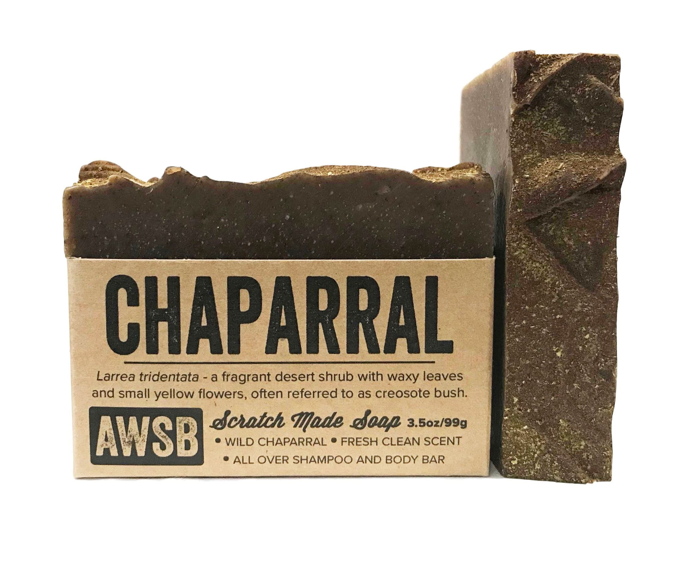 A Wild Soap Bar Chaparral Shampoo & Body Bar Soap, Vegan, All Natural with Organic Ingredients, Handmade[Amazon-developed Certification] Compact by Design