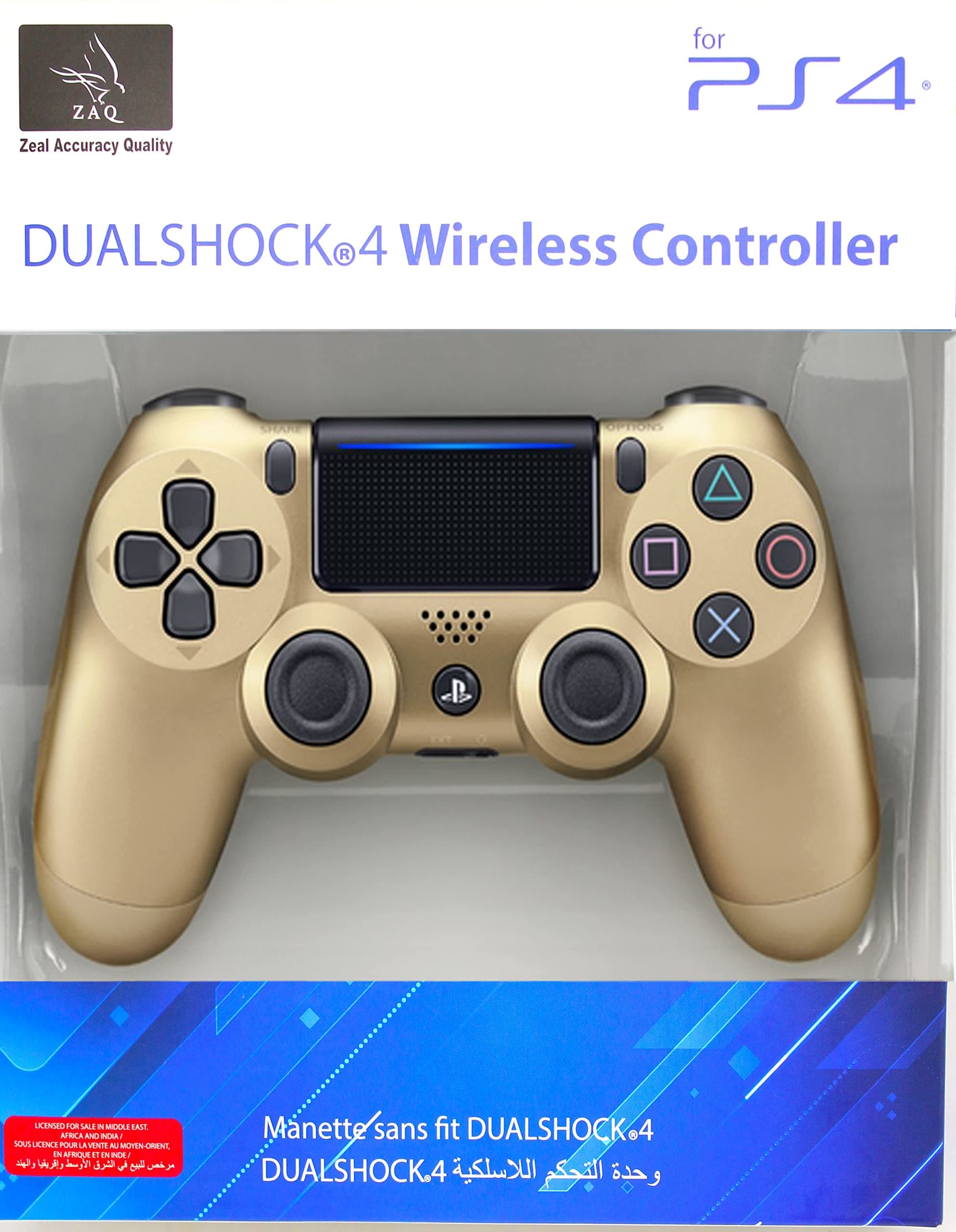 Dualshock 4 Wireless Controller for Sony PlayStation 4, Bluetooth Gamepad Controller for PS4 With Dual Vibration Gold