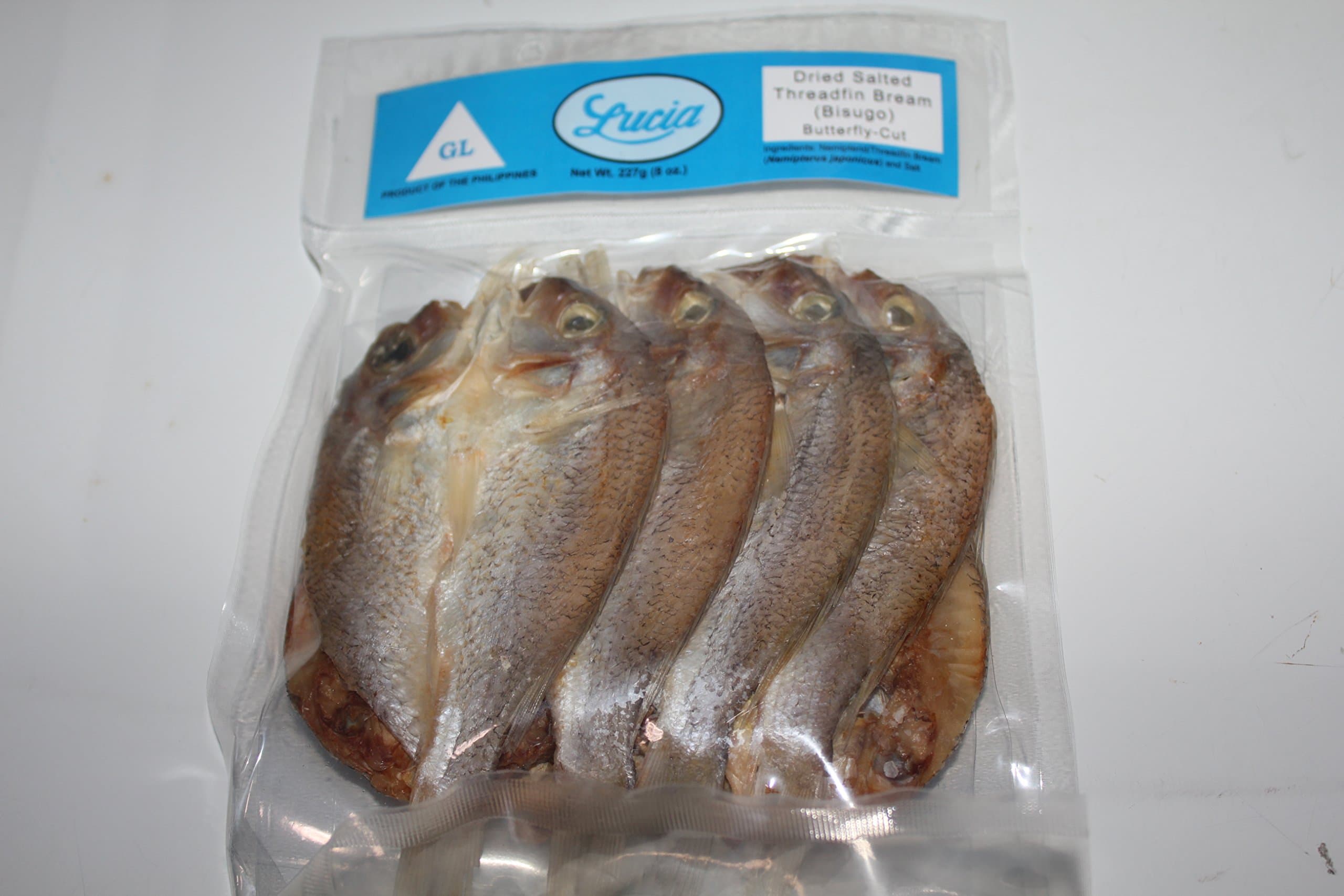 Lucia Dried Salted Bisugo Fish Butterfly Cut 8 Oz a Pack