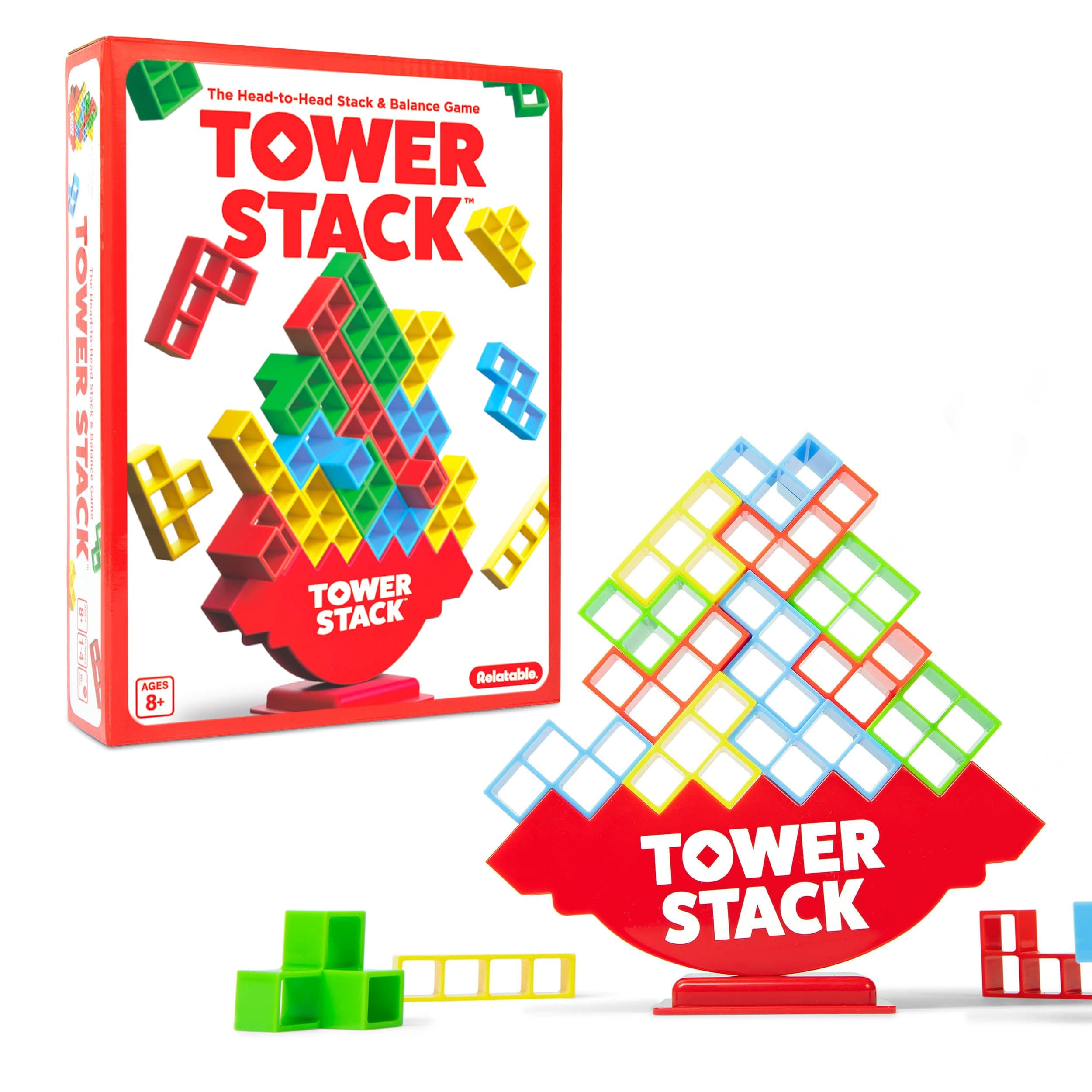 What DO YOU MEME? Tower Stack - Direct Stacking Game by Relatable, Games for Kids Ages 8 and Up, Board Game for Family Night