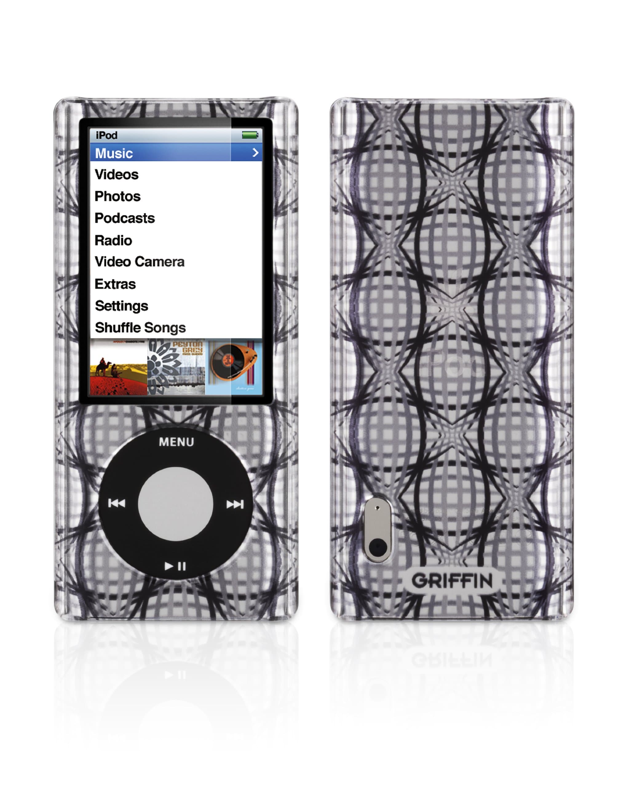 iClear Sketch Polycarbonate Case for iPod nano 5G (Warp Black)