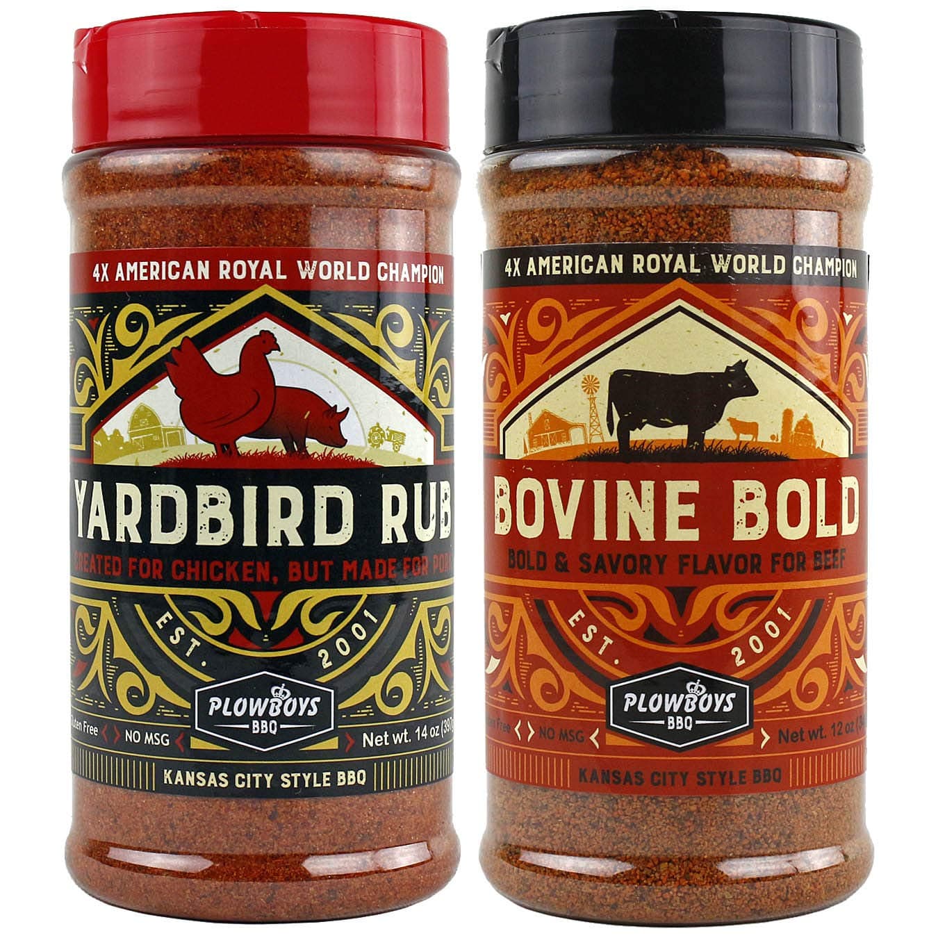 Bovine Bold & Yardbird Seasoning Rub Award Winning Barbeque Rub