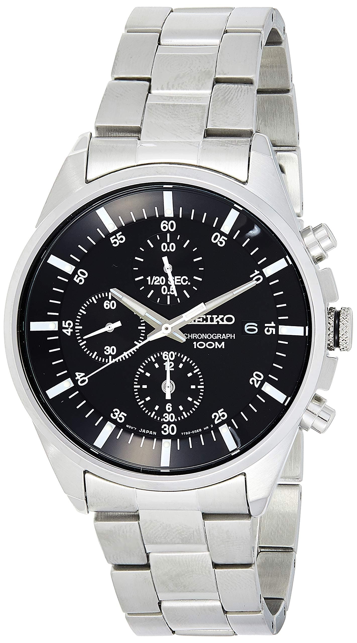 Seiko Men's Chronograph Quartz Watch with Stainless Steel Bracelet – SNDC81P1