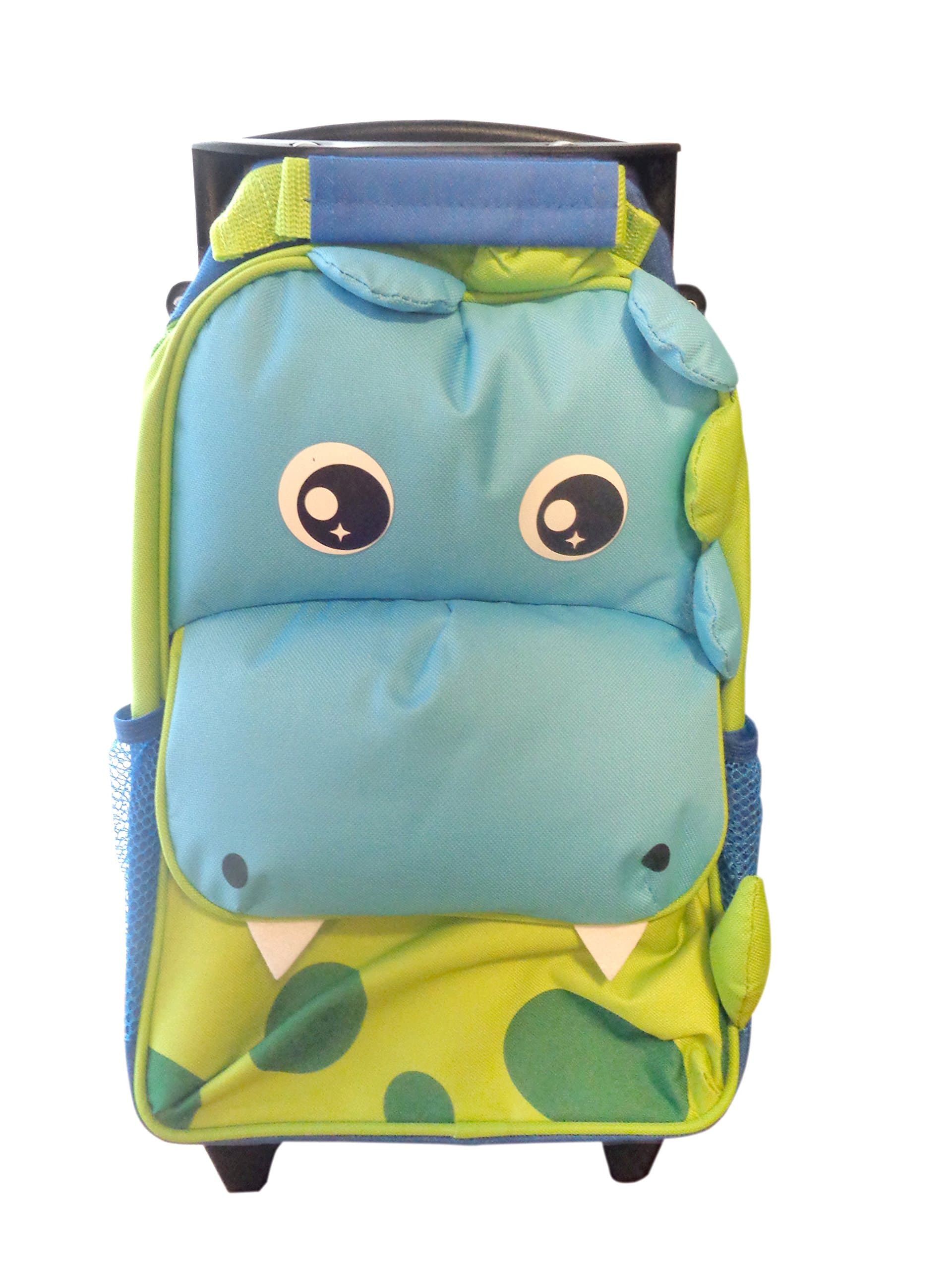 Kids Trolley Travel Cabin Bag Suitcase with Wheels and Telescopic Handle - Dinosaur Design - by YODO - Ideal Holiday Luggage for Short Breaks, Holidays, sleepovers, Outdoors and School Trips