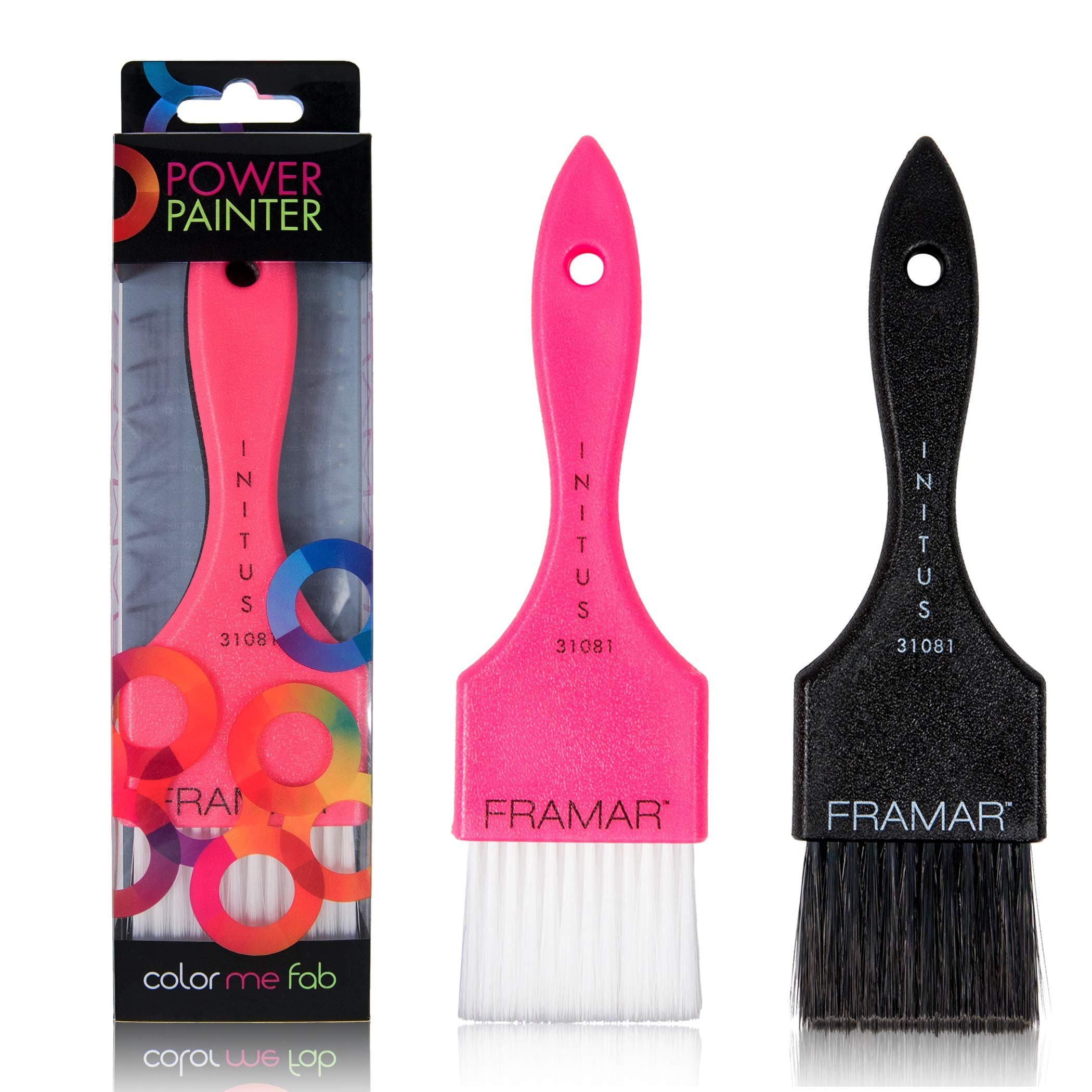FRAMAR Power Painter Hair Dye Brush – Hair Colour Tint Brush and Dye Kit For Hairdressing Accessories – 2 Pack