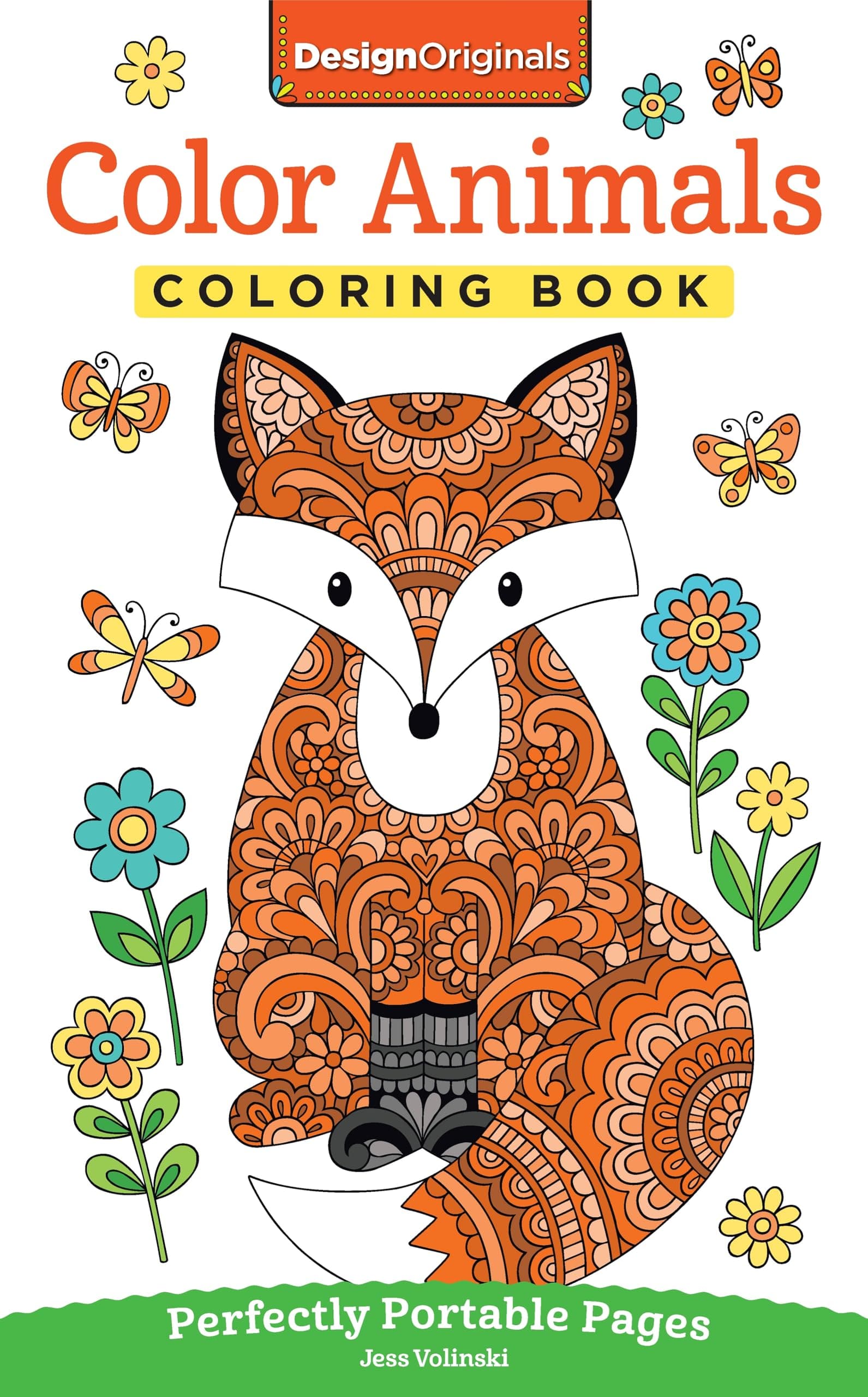 Color Animals Coloring Book: Perfectly Portable Pages (Design Originals) Extra-Thick Perforated Pages in Convenient 5x8 Size Easy to Take Along Everywhere