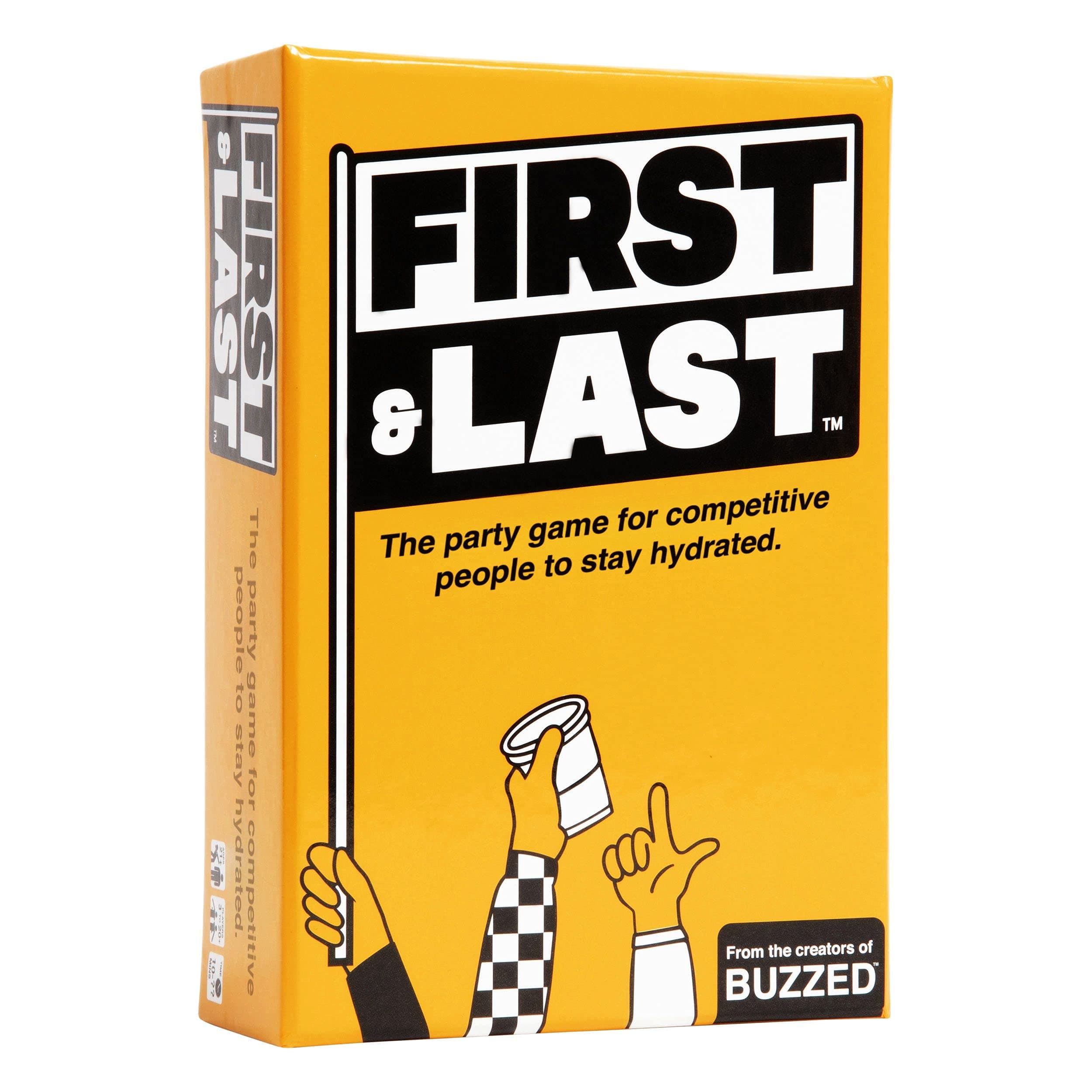 First & Last – The Party Game for Competitive People to Stay Hydrated – by The Creators of Buzzed