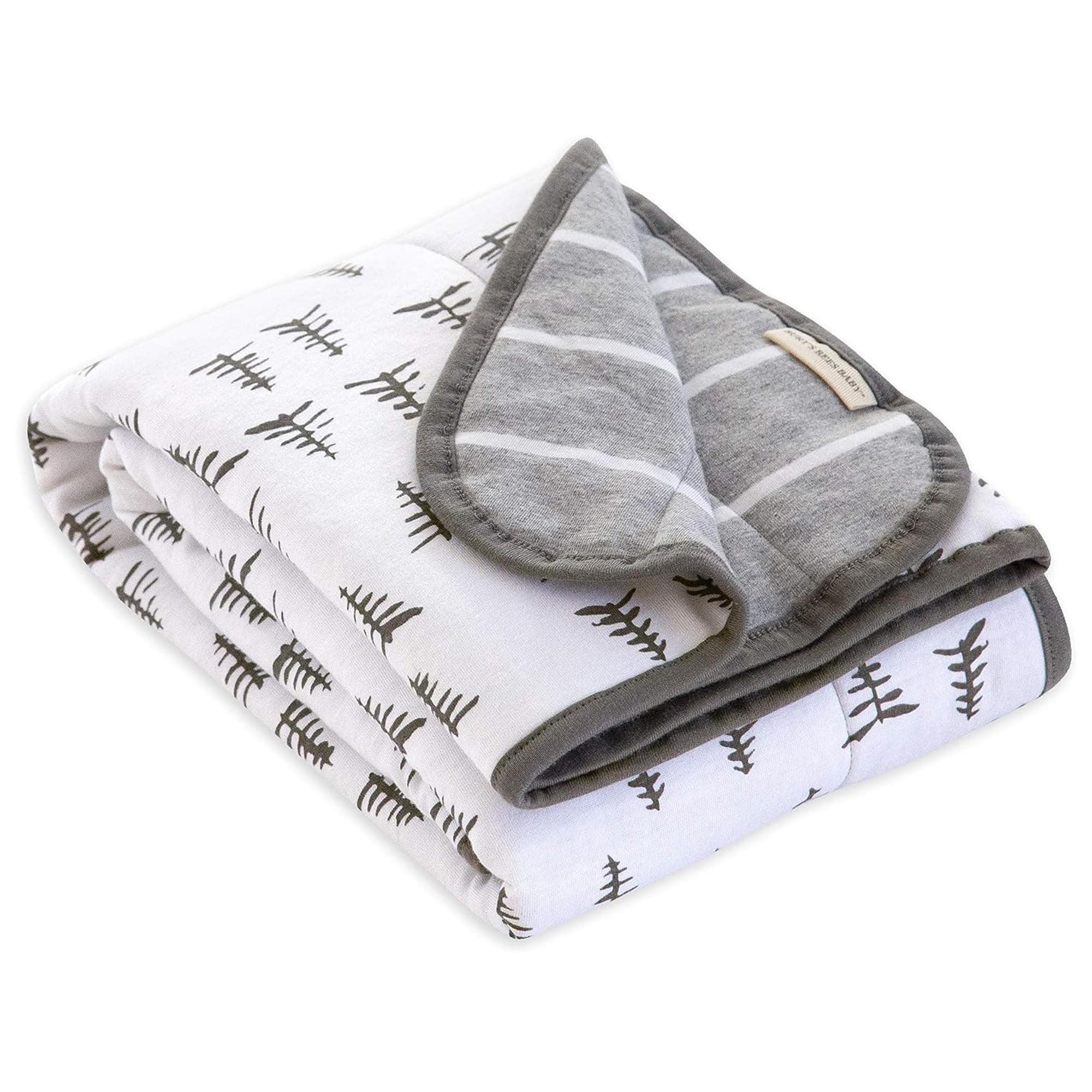 Burt'S Bees Baby - Reversible Blanket, Nursery, Stroller & Tummy-Time Organic Jersey Cotton Quilted Infant & Toddler
