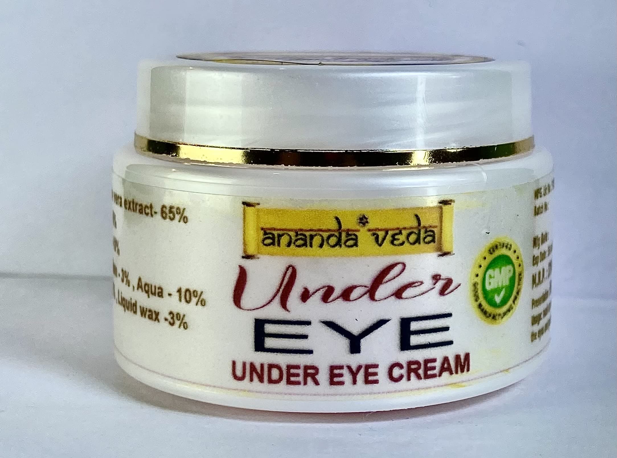 Anandaveda Ayurvedic Under Eye Cream, For Puffiness & Dark Spots, 50gm
