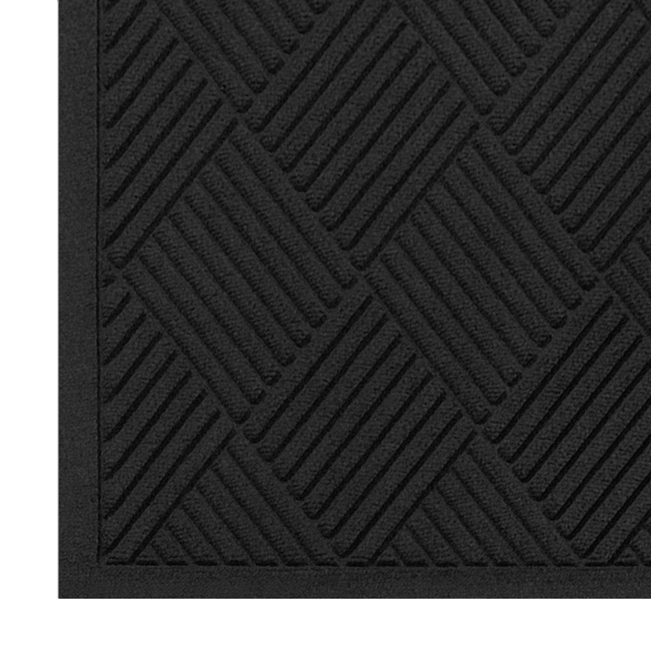 M+A Matting - 221540034 WaterHog Fashion Diamond-Pattern Commercial Grade Entrance Mat, Indoor/Outdoor Medium Brown Floor Mat 4' Length x 3' Width, Charcoal by