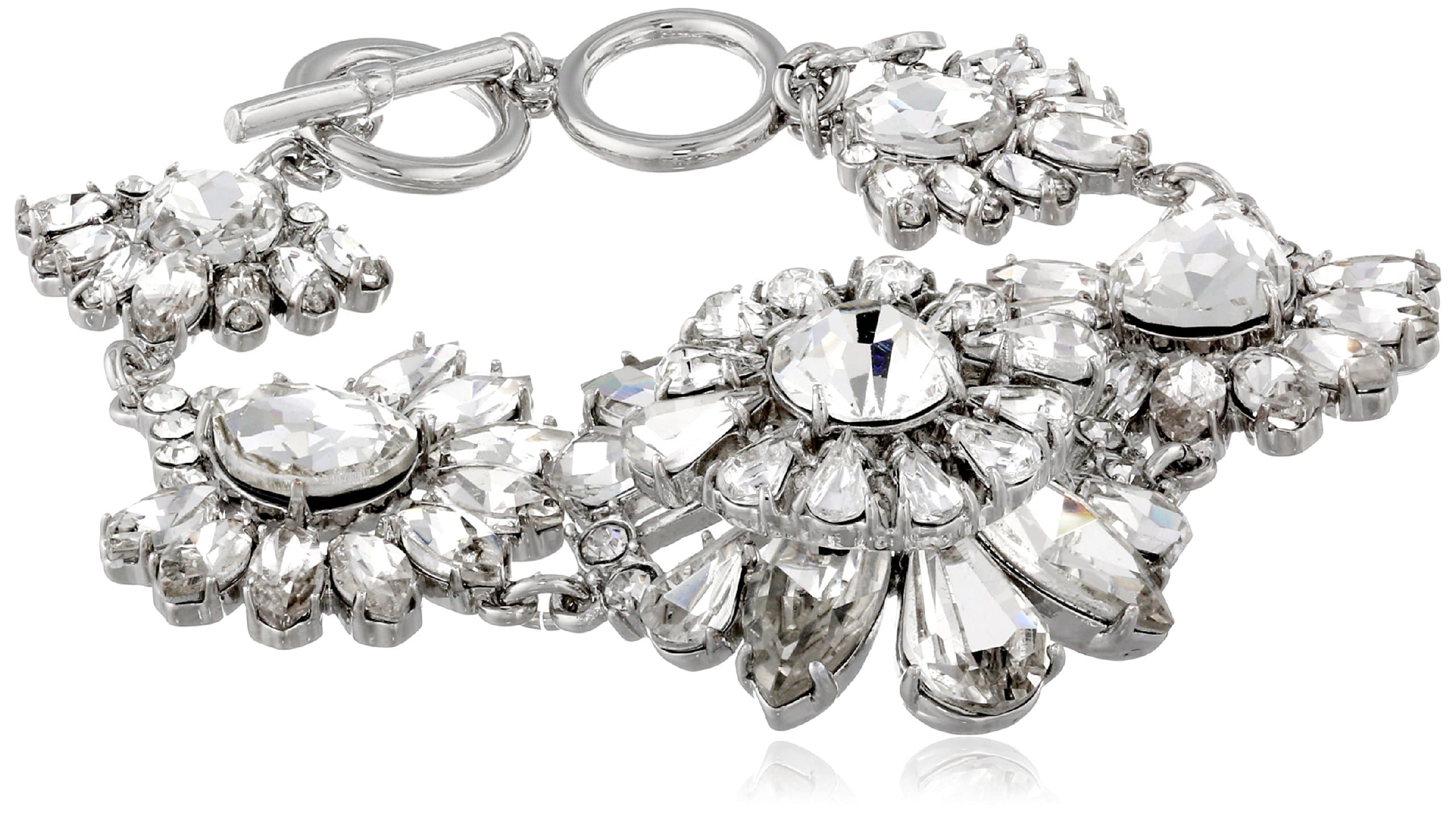 "Haute Hollywood Floral Link Bracelet, 8"