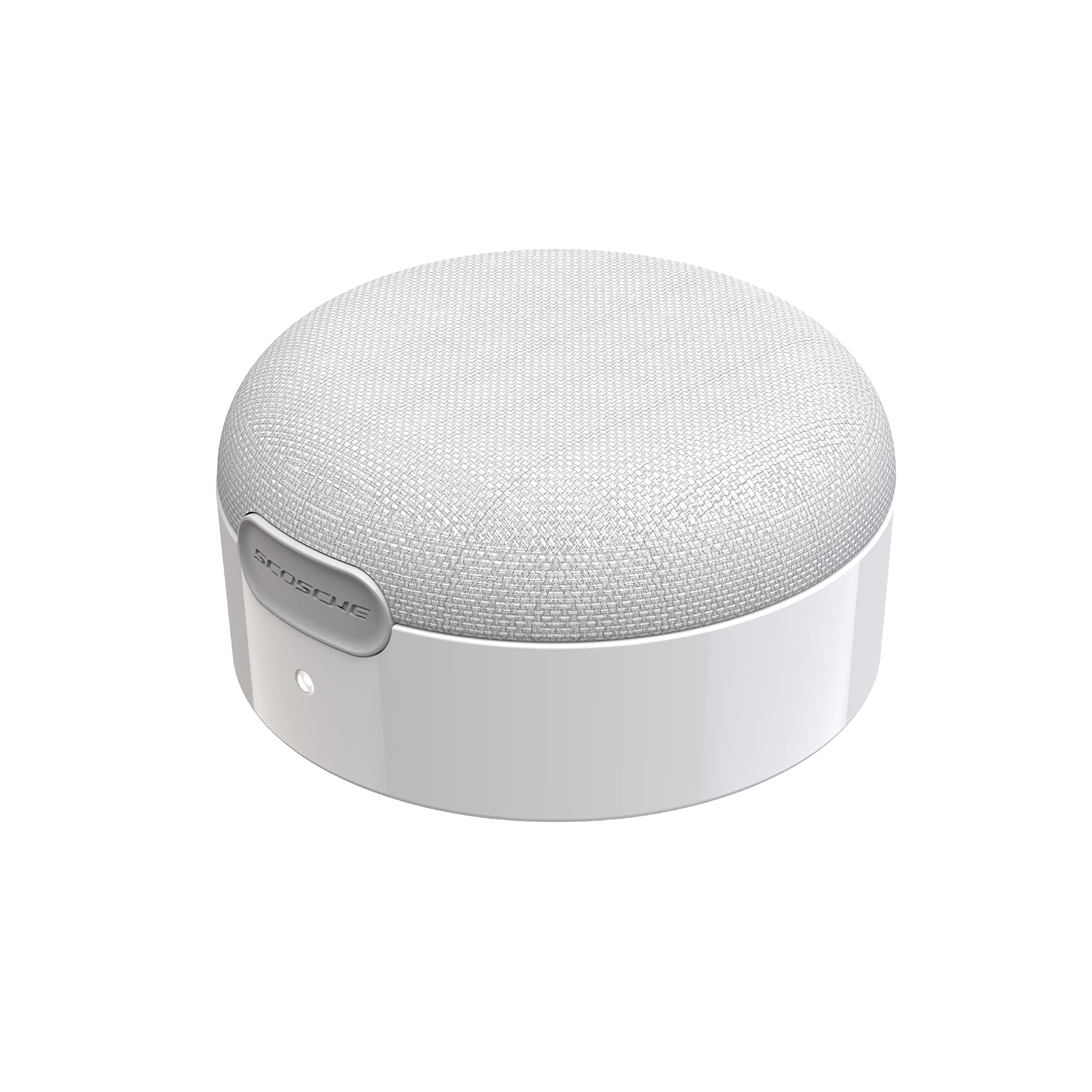 Scosche BTMSSWT-SP BoomCan MS Portable Magnetic True Wireless Bluetooth Speaker Compatible with MagSafe iPhone 16/15/14/13/12/Pro/Pro Max, Works with Any Android or Bluetooth Compatible Device, White