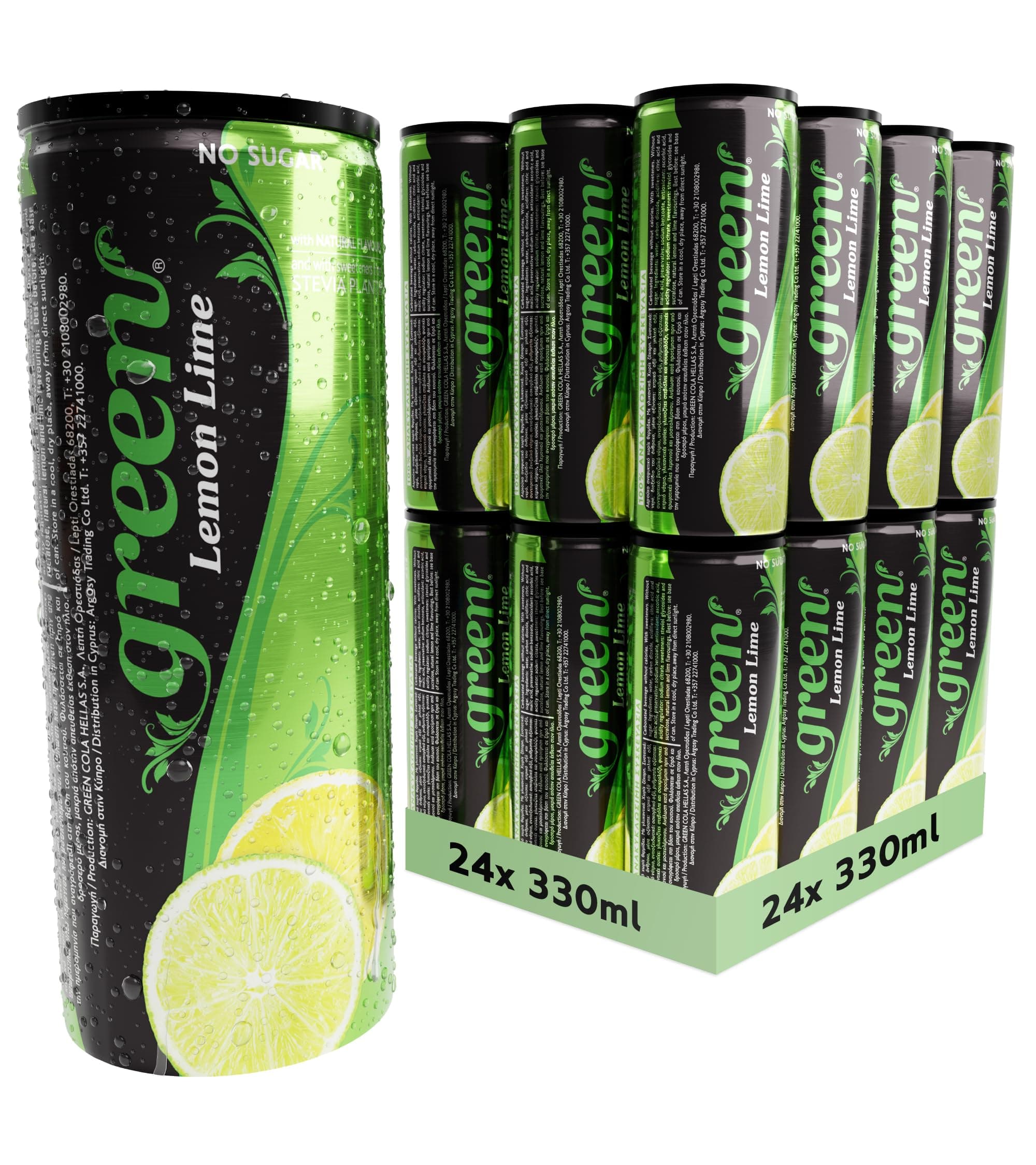 Green Cola Drink Lemon Lime 6 x 330 ml