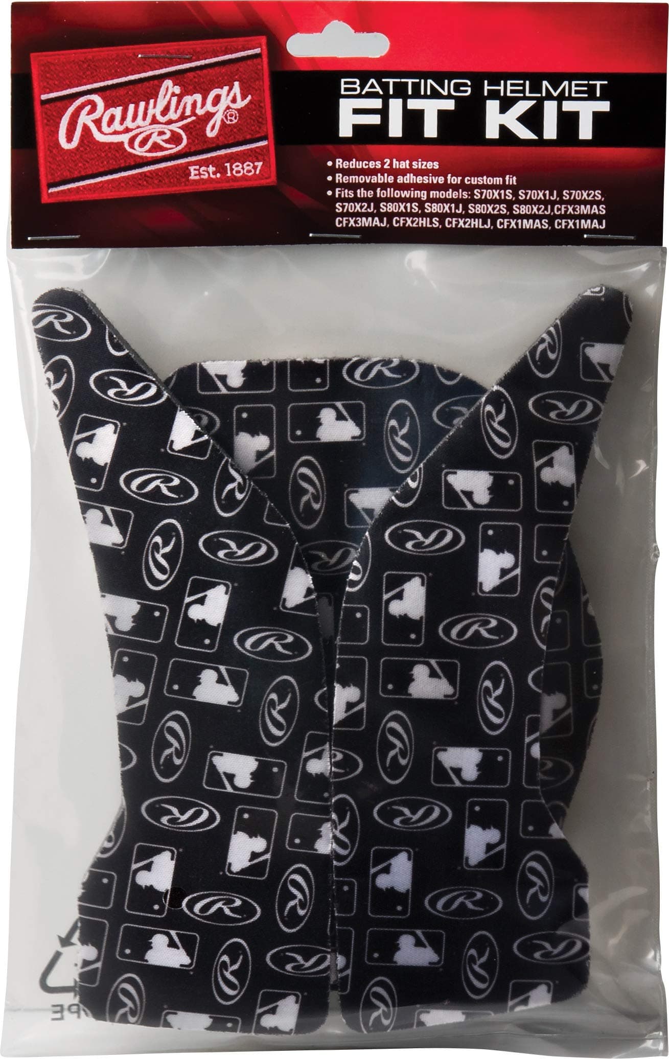 CFXV1 COOLFLO Batting Helmet Fit Kit | Baseball/Softball | Includes 2 Side Pads and 1 Front Pad, Black