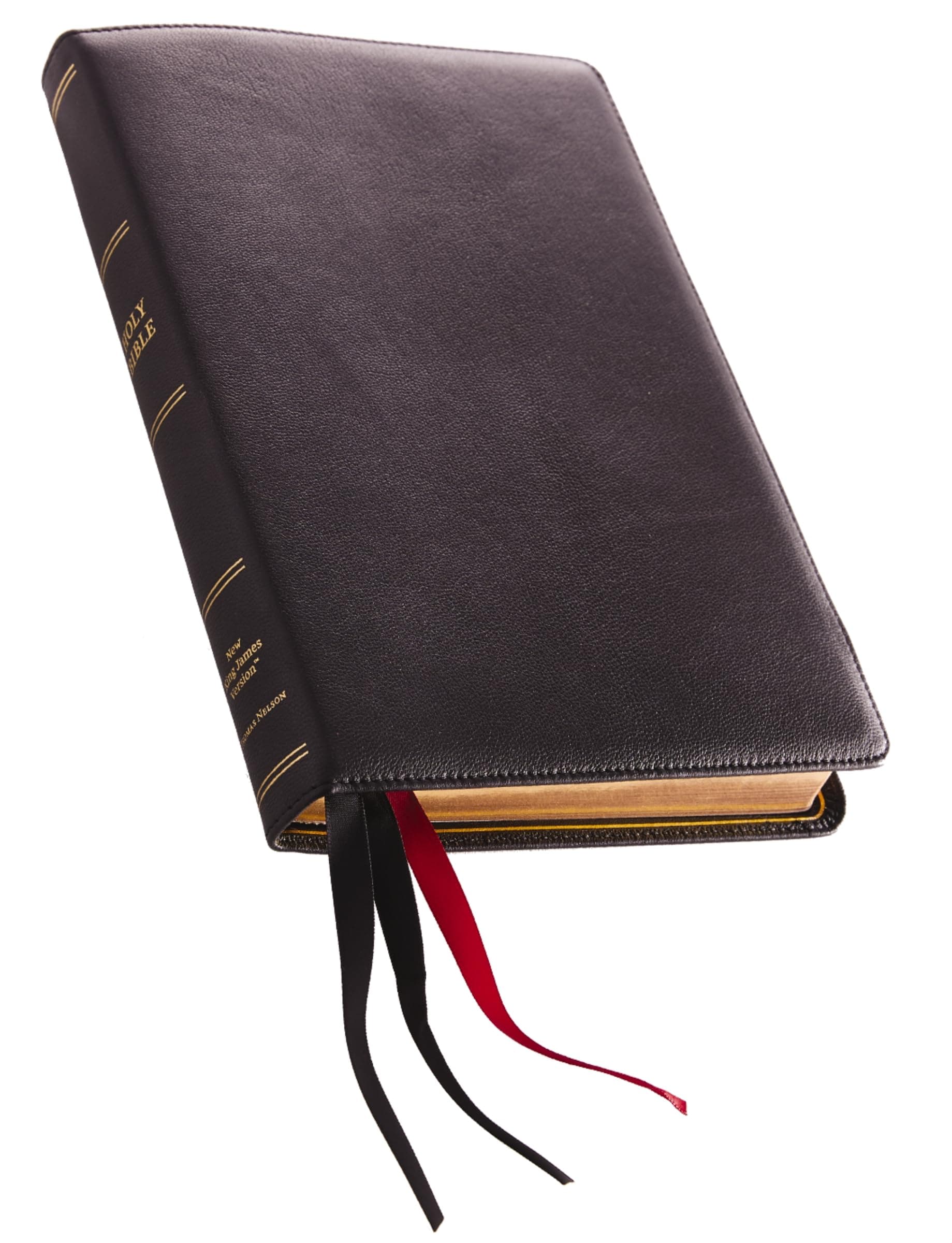 The Holy Bible: New King James Version, Black, Thinline Reference Bible, Premium Leather, Sterling Edition, Comfort Print Leather Bound – Large Print, 25 September 2018