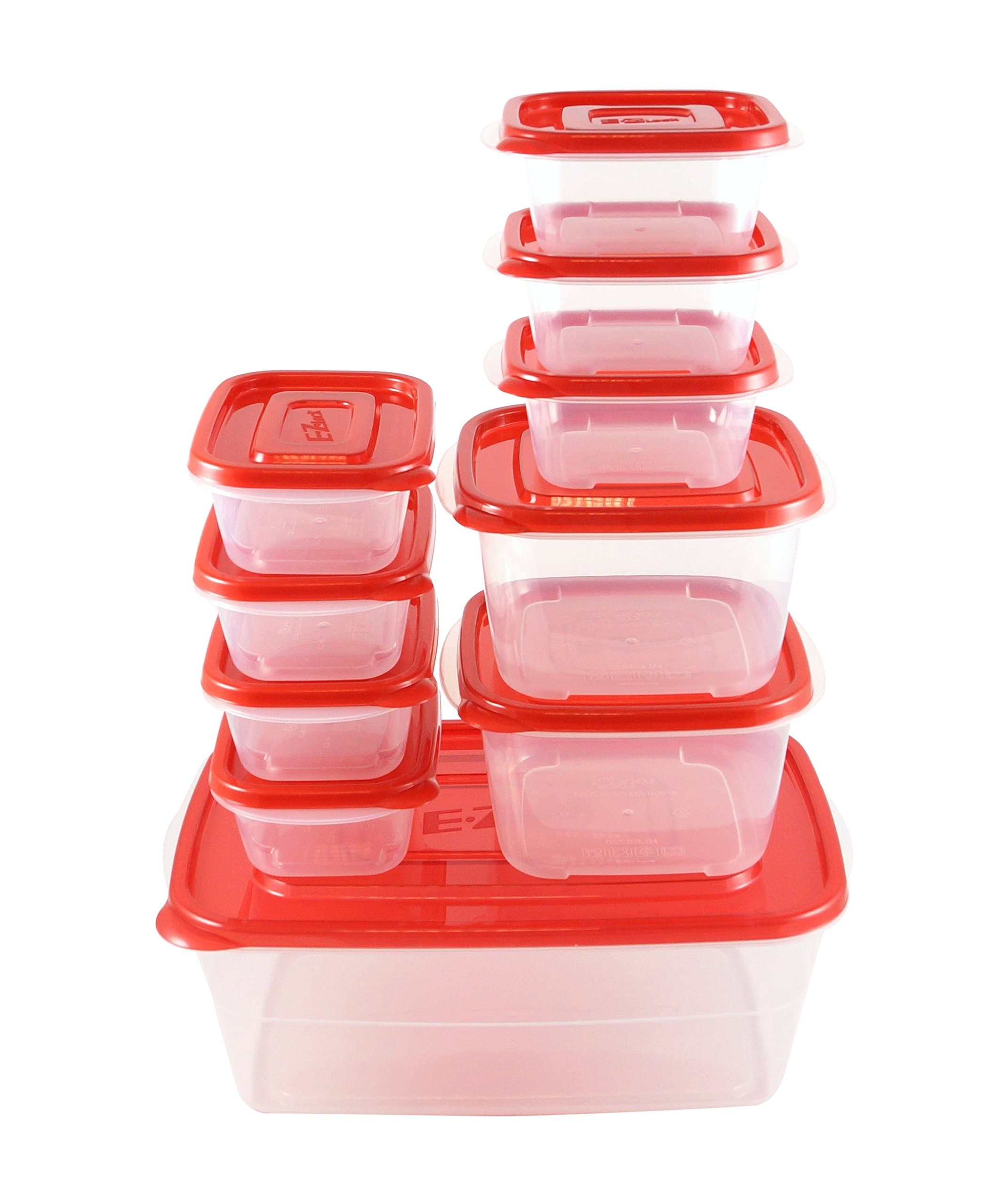 JWP Lock and Lock E.Z Lock Super Value Container Set - Clear, 10-Piece