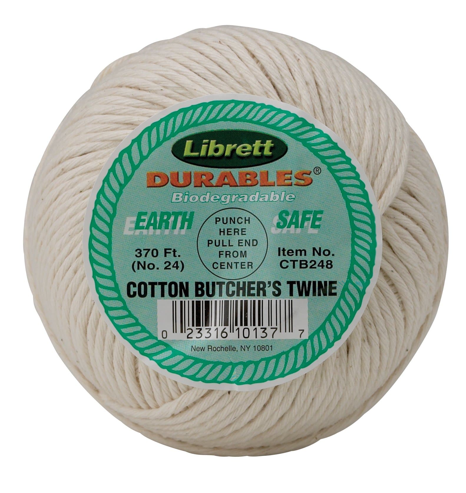 Librett Durables Butchers Twine, Cotton, 370-Feet, Brown