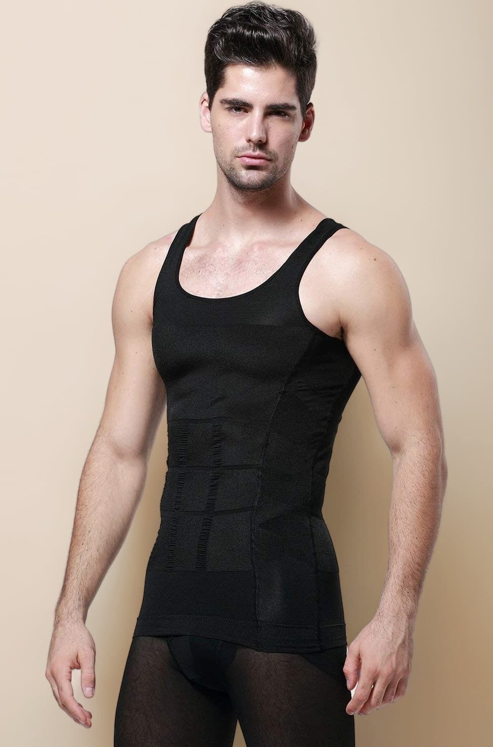 Men’s Slimming Body Shaper Vest Shirt Abs Abdomen Slim Stretchable Tummy Tucker Vest