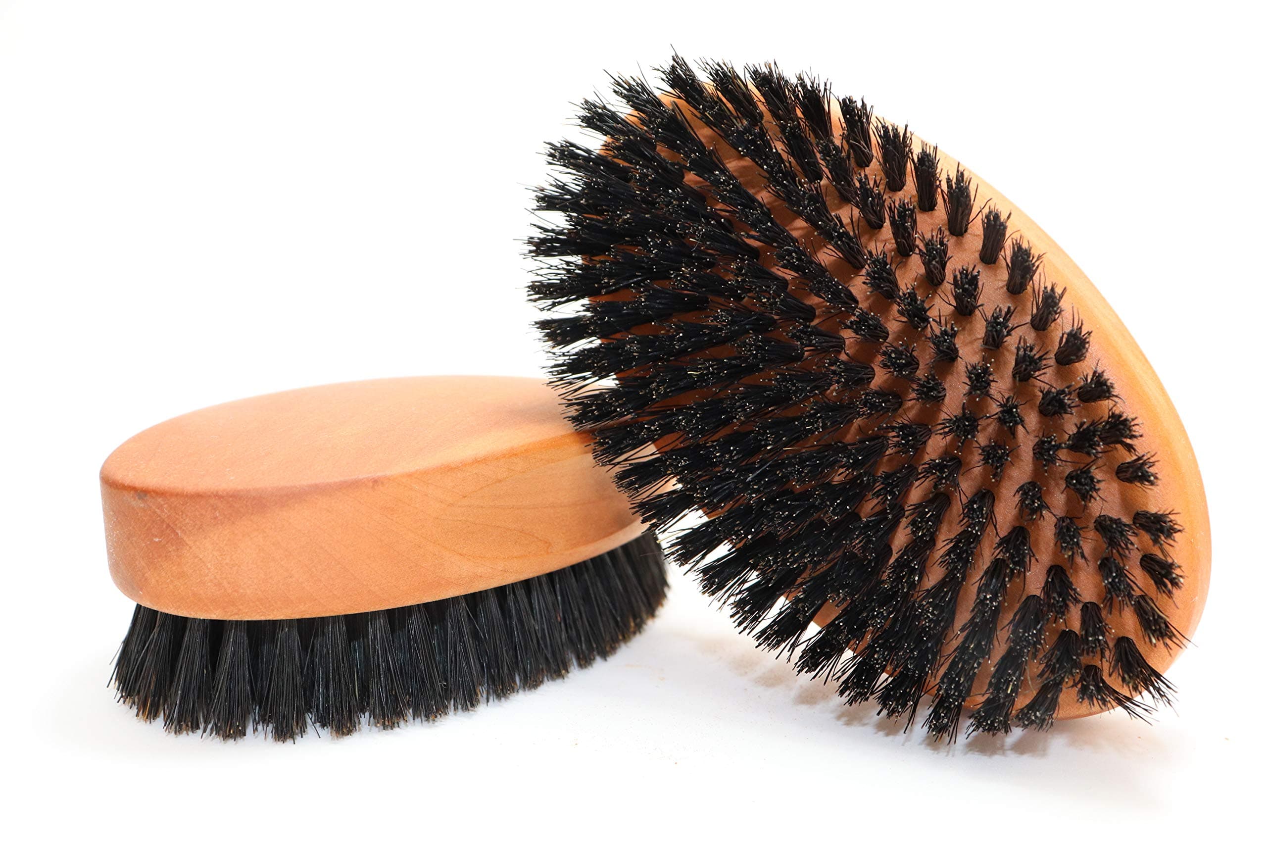 Men's Hair Brush of Wood and Boar Bristle, Military Style