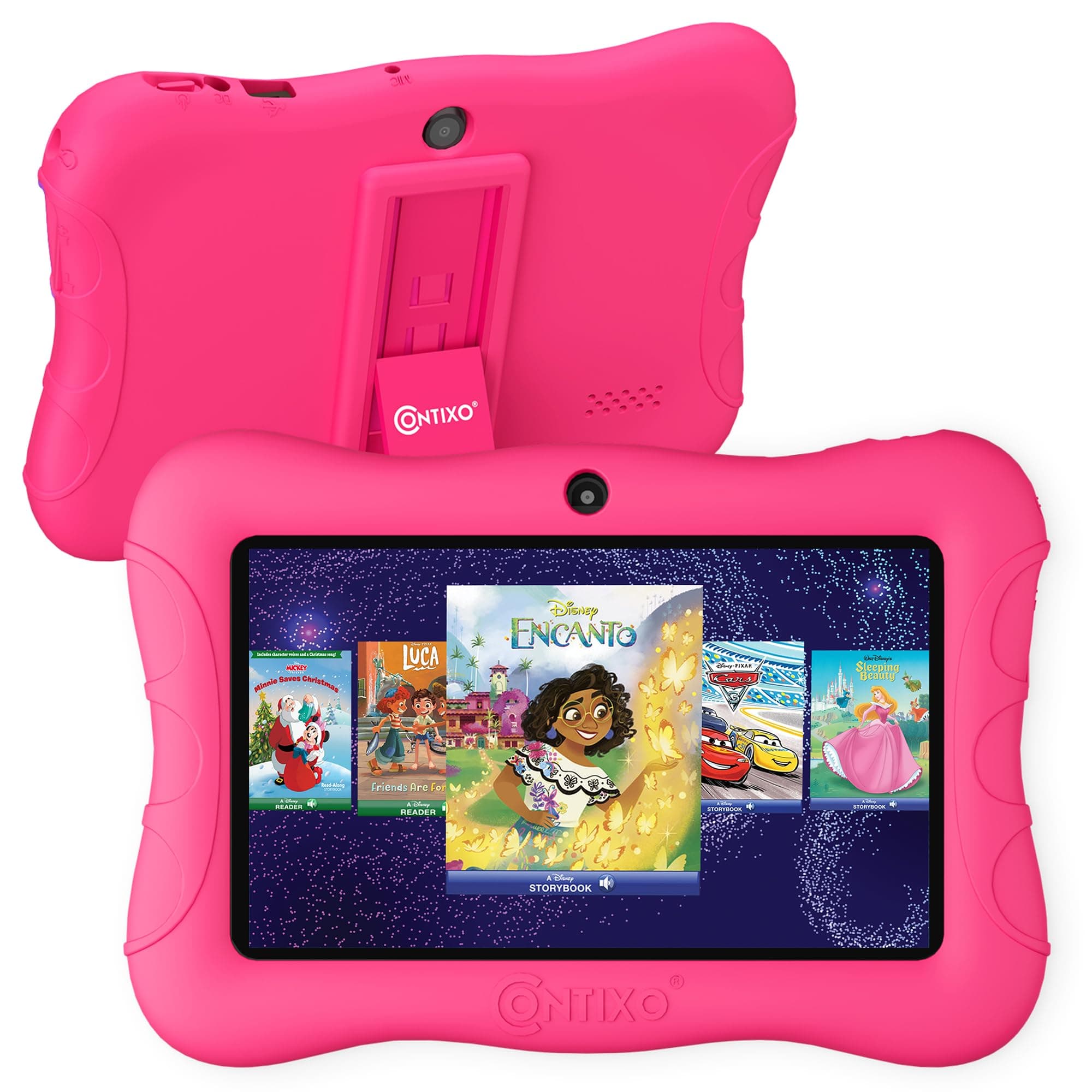 Contixo Kids Tablet K3 | 7" Display Android 6.0 Bluetooth WiFi Camera Parental Control for Children Infant Toddlers Includes Tablet Case (Pink)