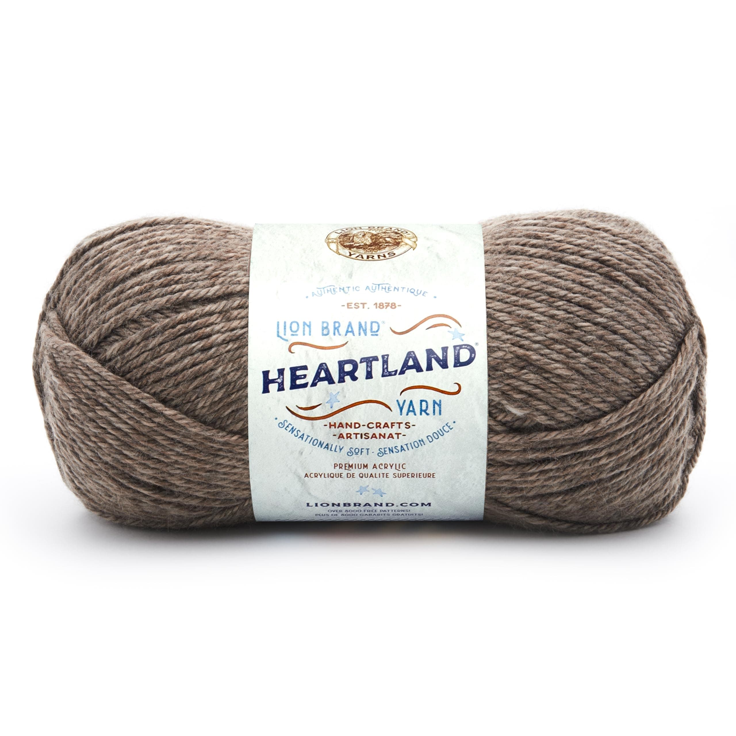 Lion Brand Yarn Heartland Yarn, Worsted-Weight Yarn for Knitting, Crocheting, and Crafting, 1 Pack, Mammoth Cave